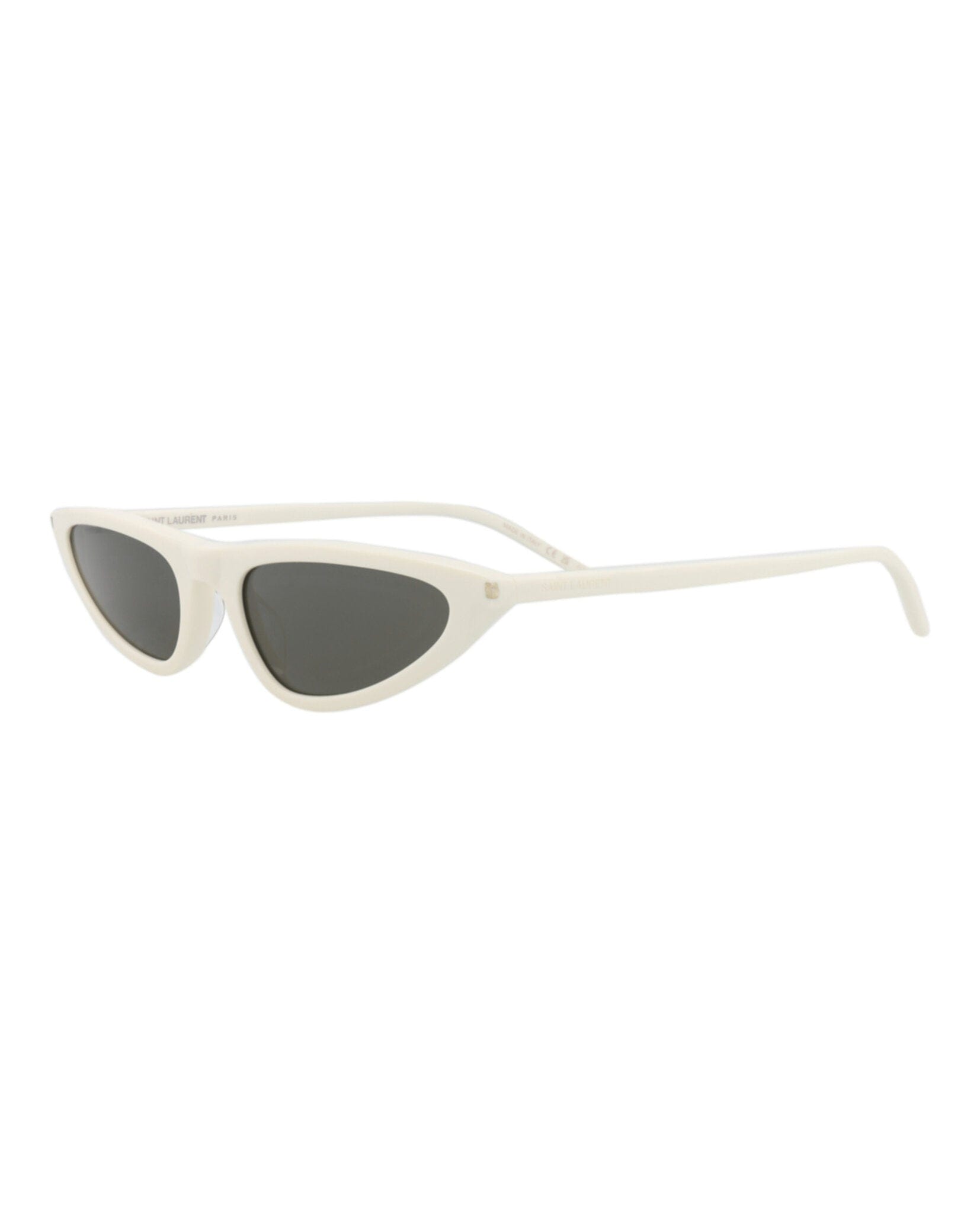 Saint Laurent Womens Cat Eye White White Grey Fashion Designer Eyewear