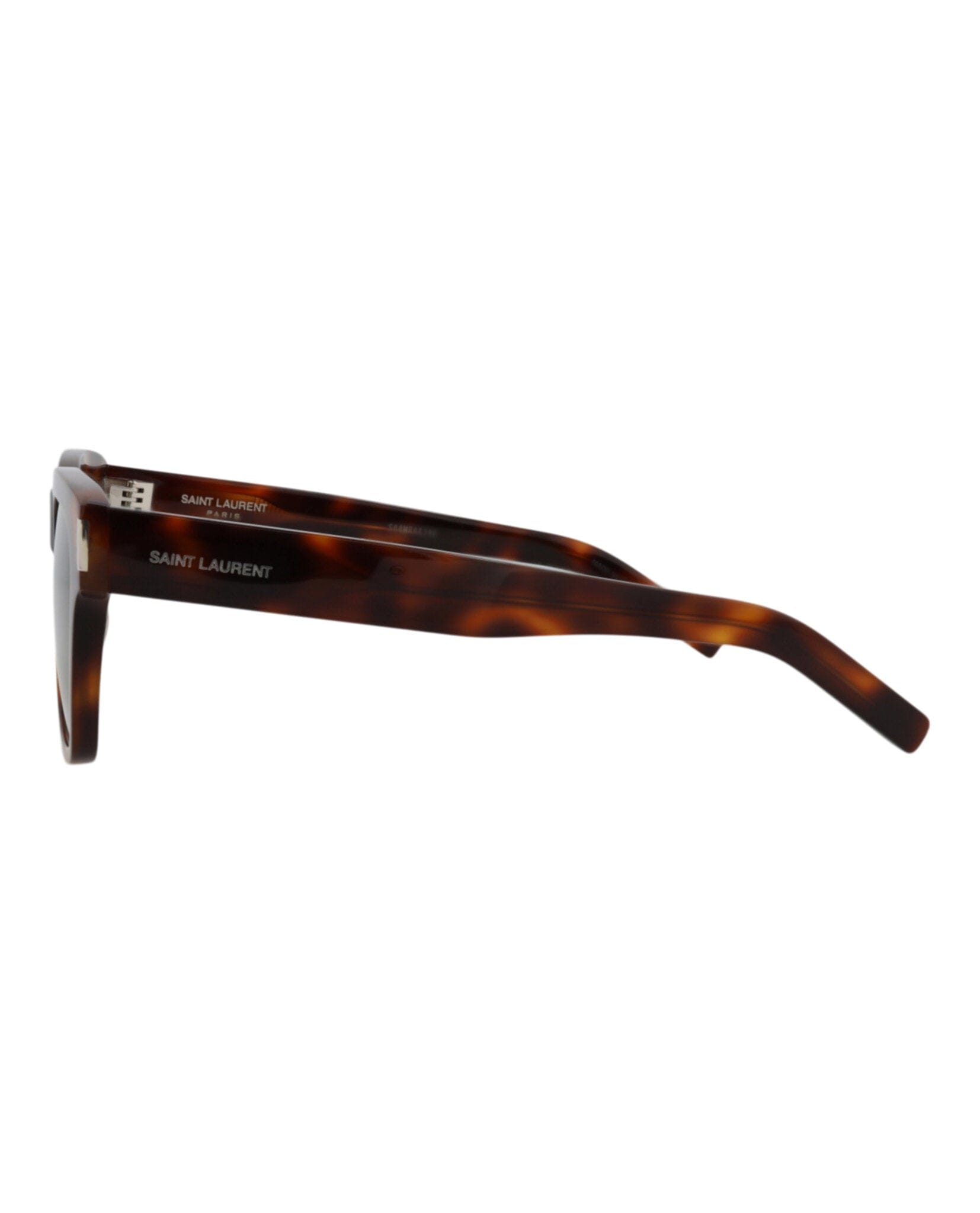 Saint Laurent Unisex Square/Rectangle Havana Havana Green Fashion Designer Eyewear