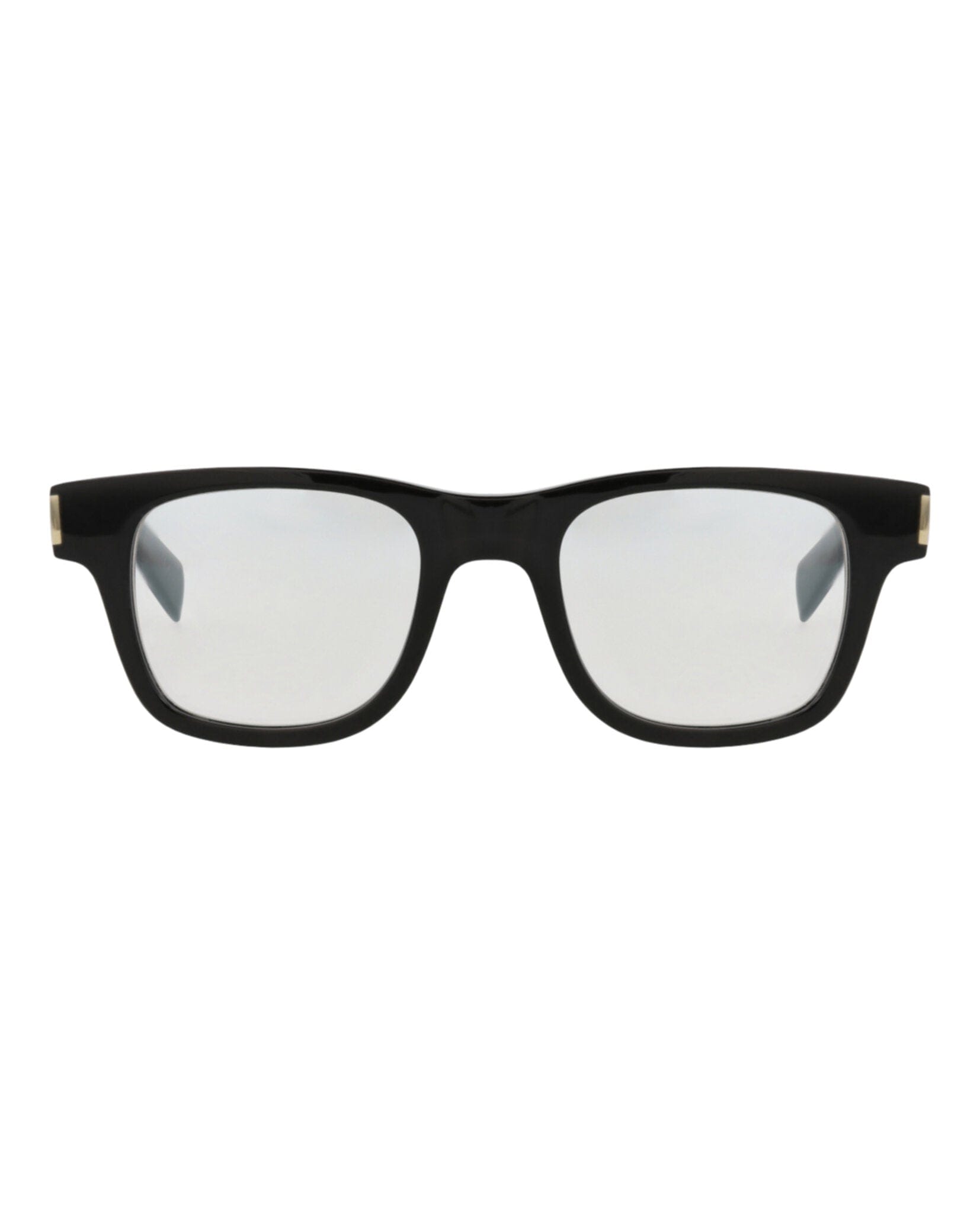Saint Laurent Unisex Square/Rectangle Black Black Transparent Fashion Designer Eyewear