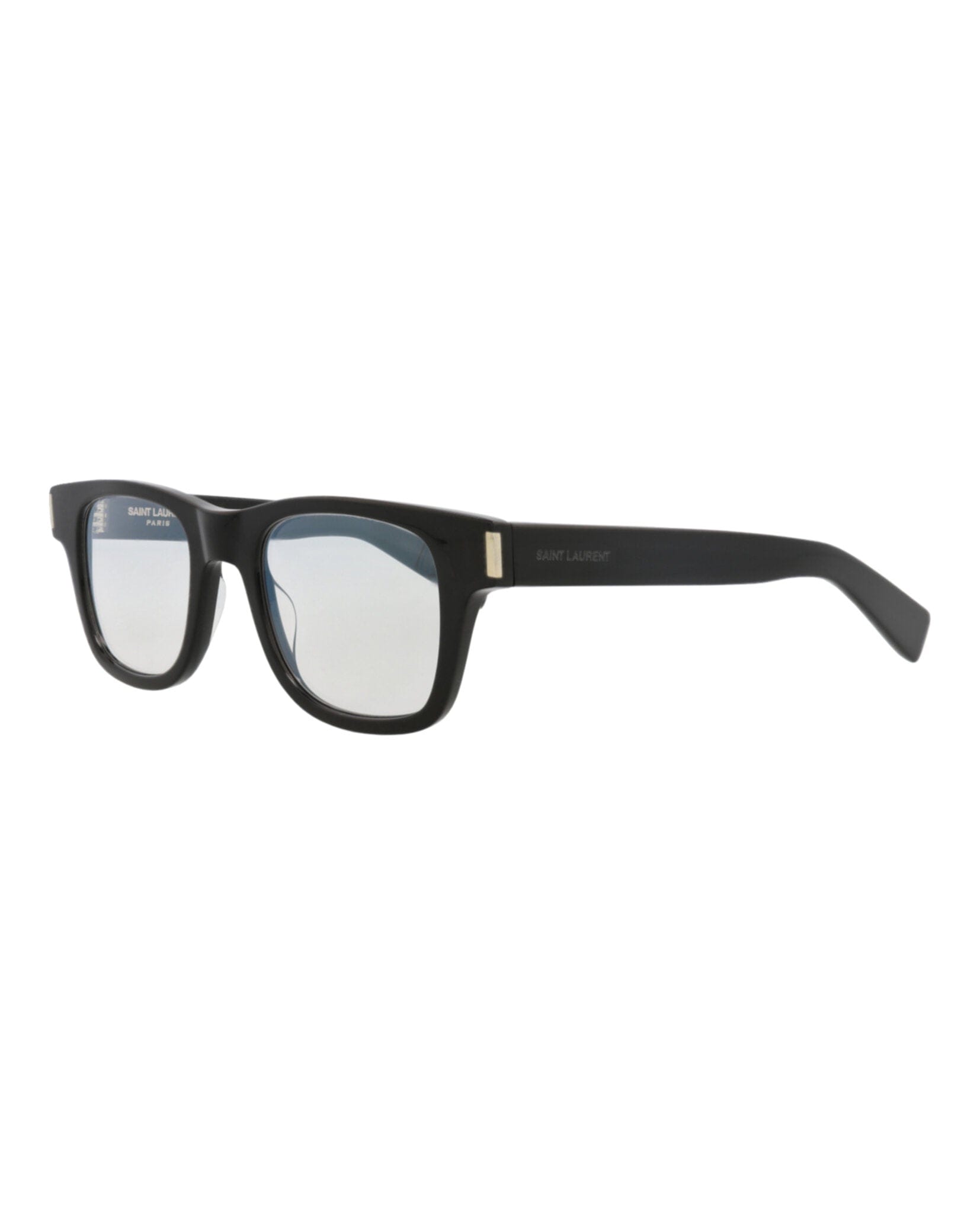 Saint Laurent Unisex Square/Rectangle Black Black Transparent Fashion Designer Eyewear