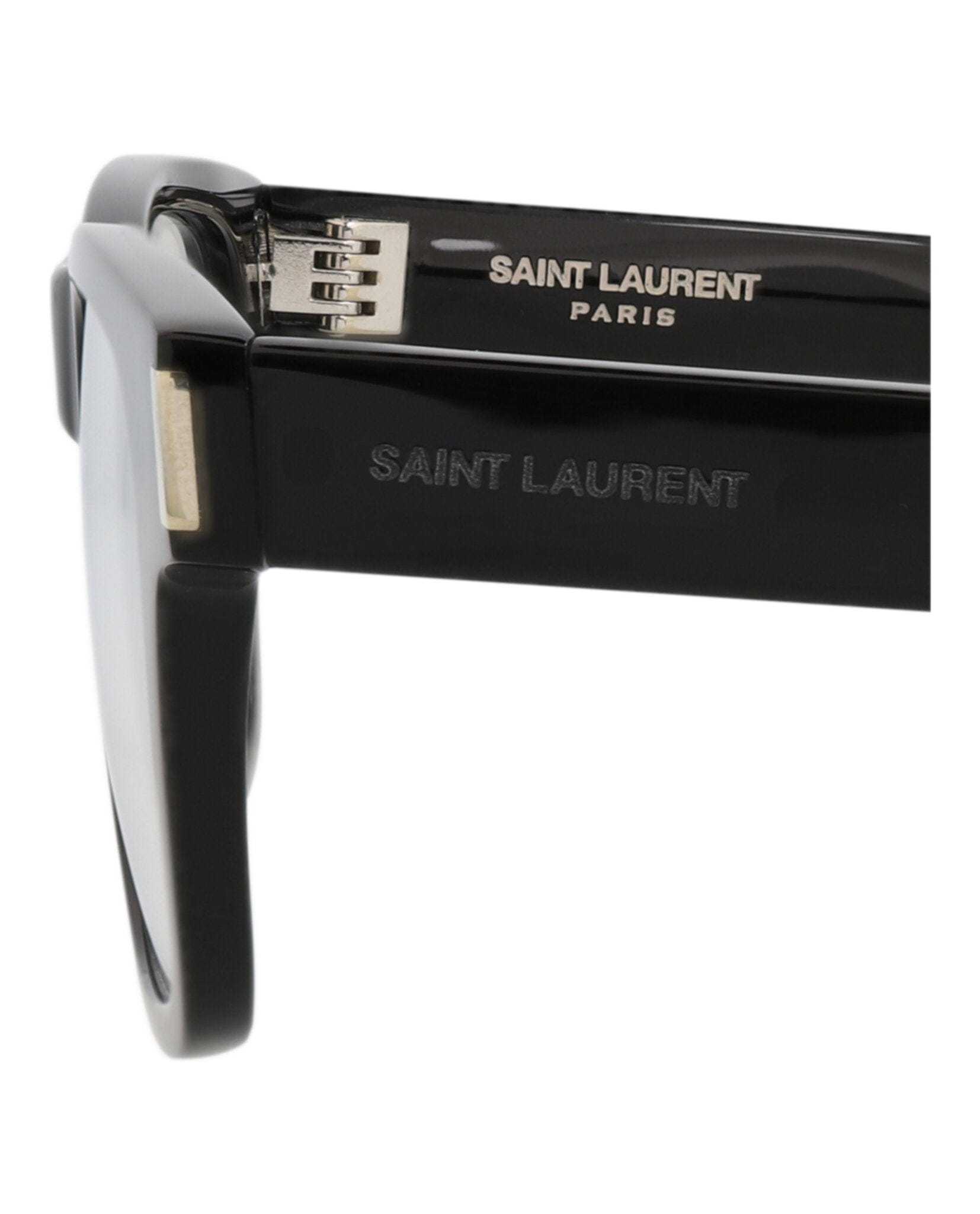 Saint Laurent Unisex Square/Rectangle Black Black Transparent Fashion Designer Eyewear