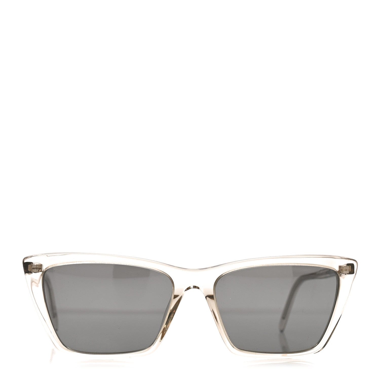Saint Laurent Acetate Cat Eye Mica Thin SL 737 Sunglasses Translucent Beige