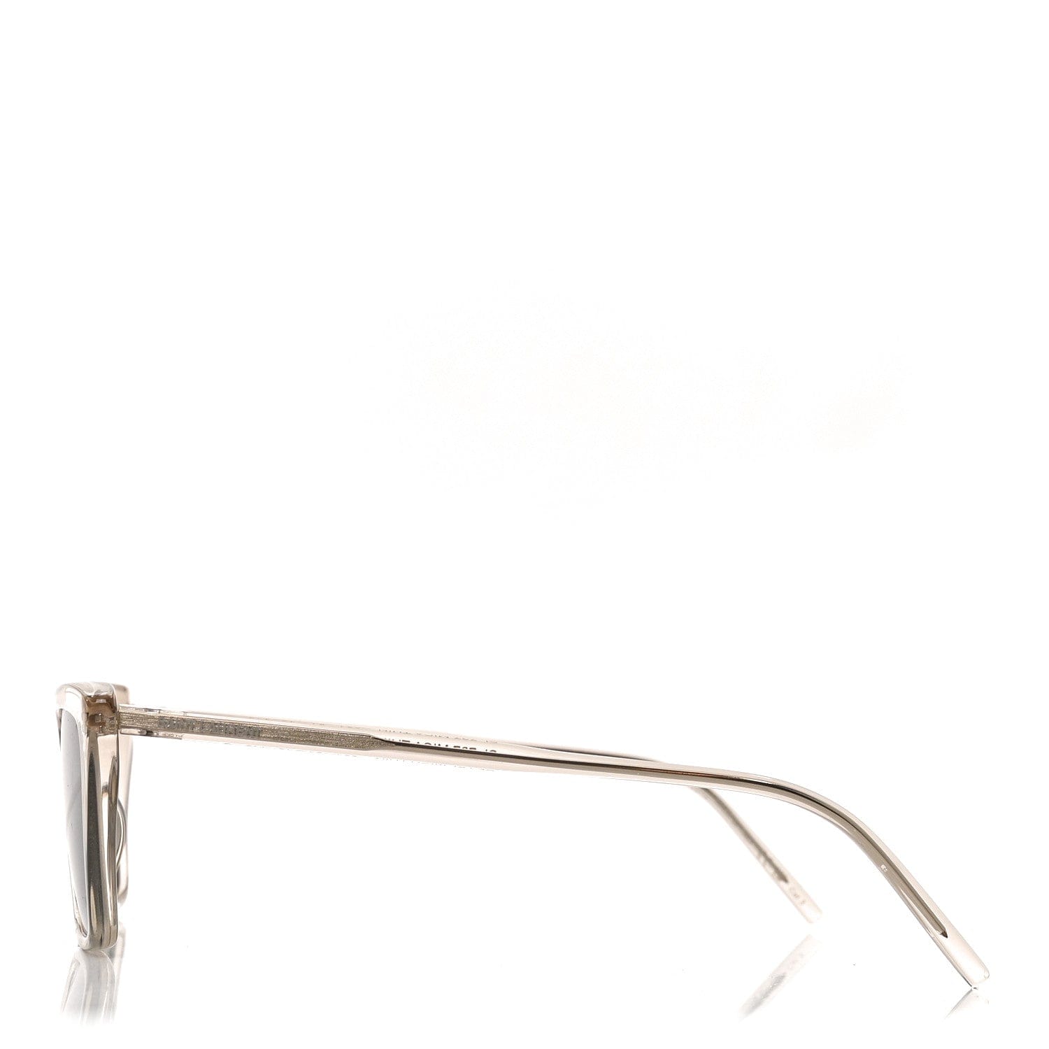 Saint Laurent Acetate Cat Eye Mica Thin SL 737 Sunglasses Translucent Beige