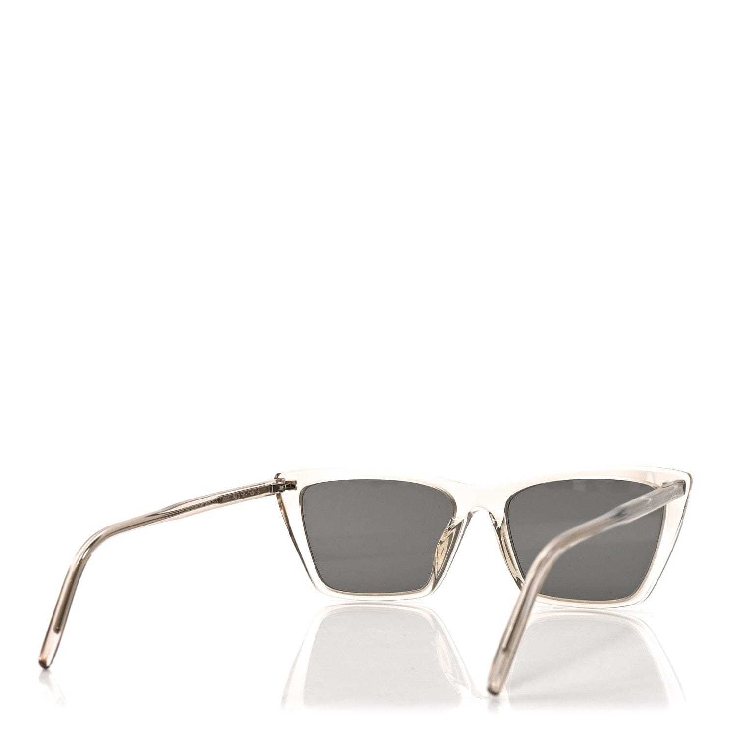 Saint Laurent Acetate Cat Eye Mica Thin SL 737 Sunglasses Translucent Beige