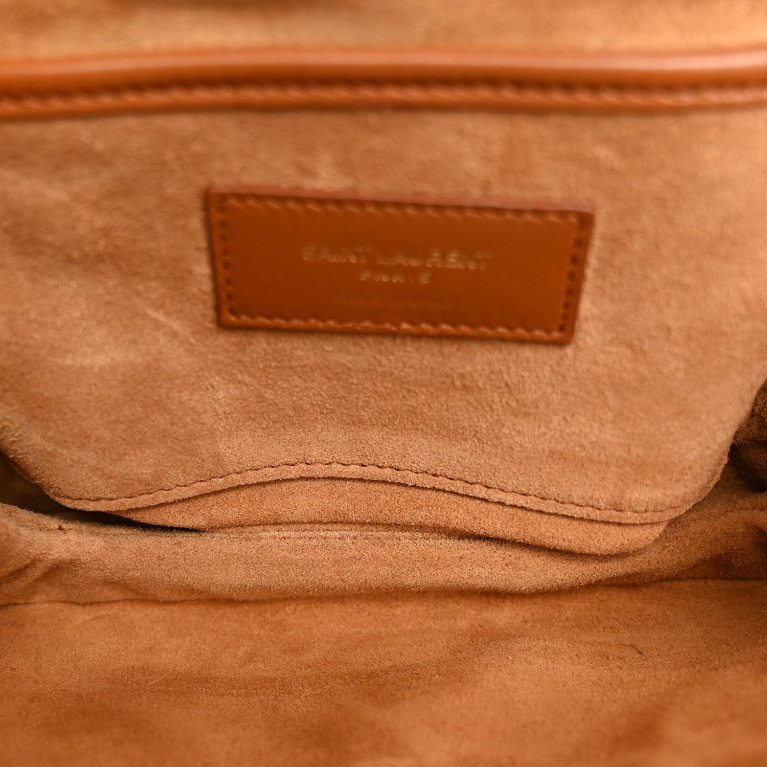 Saint Laurent Smooth Calfskin Small Charlie Shoulder Bag Miel Dark