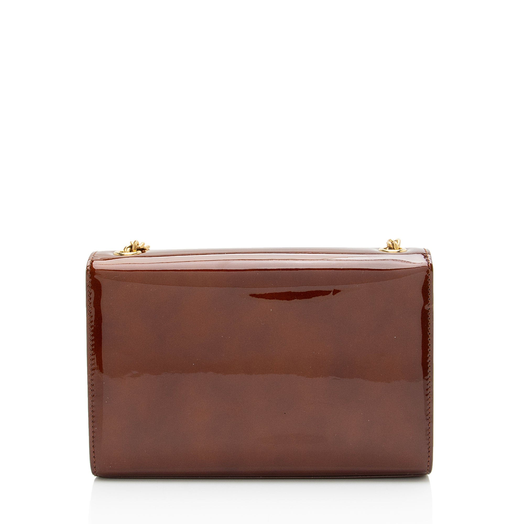 Saint Laurent Patent Leather Monogram Kate Small Shoulder Bag