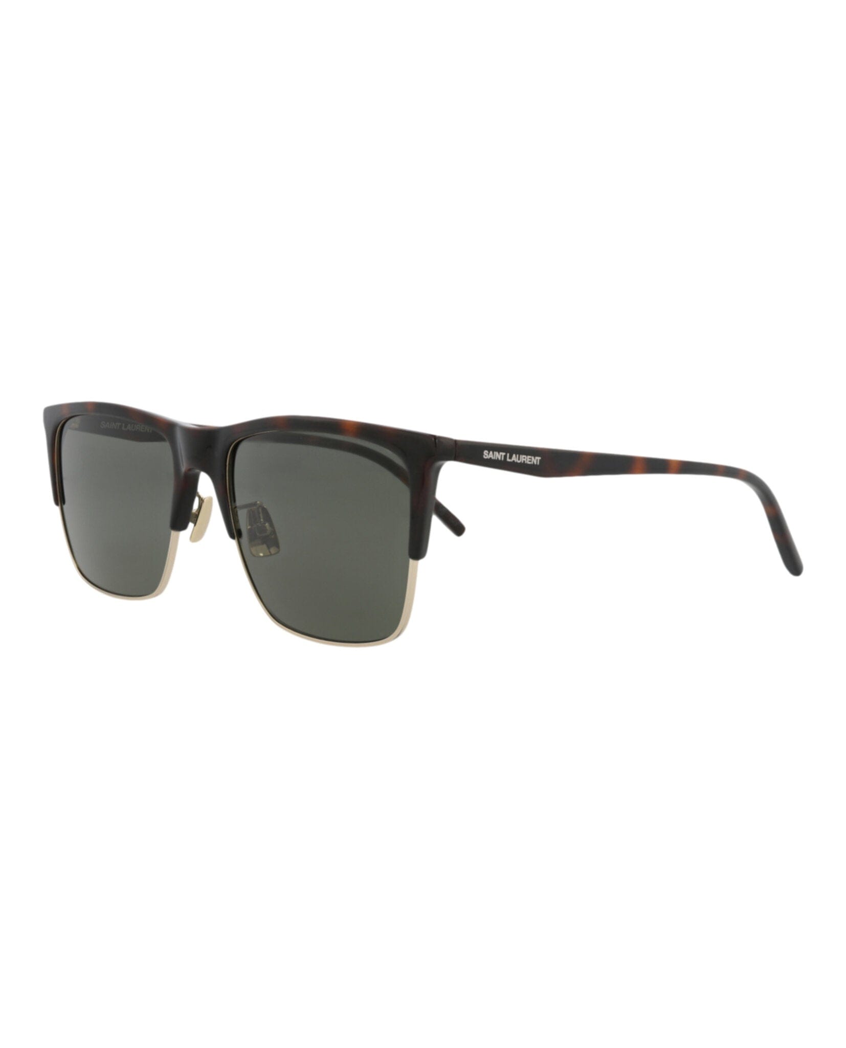 Saint Laurent Mens Square/Rectangle Havana Havana Grey Fashion Designer Eyewear
