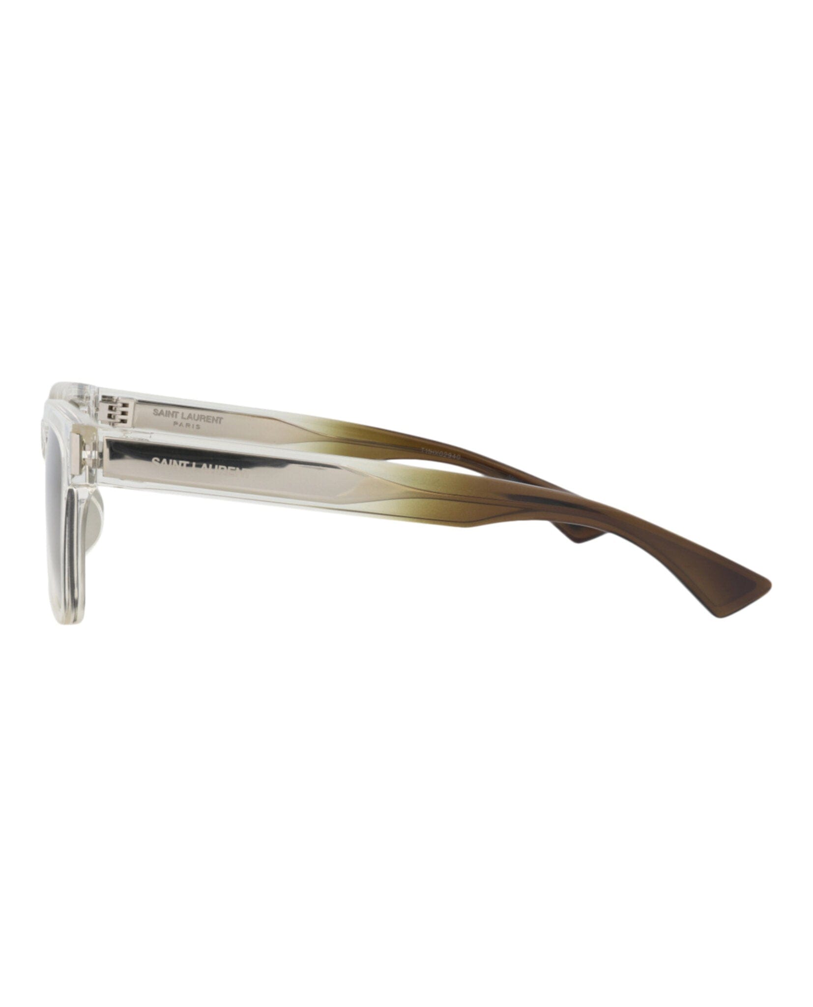 Saint Laurent Unisex Square/Rectangle Crystal Crystal Green Fashion Designer Eyewear