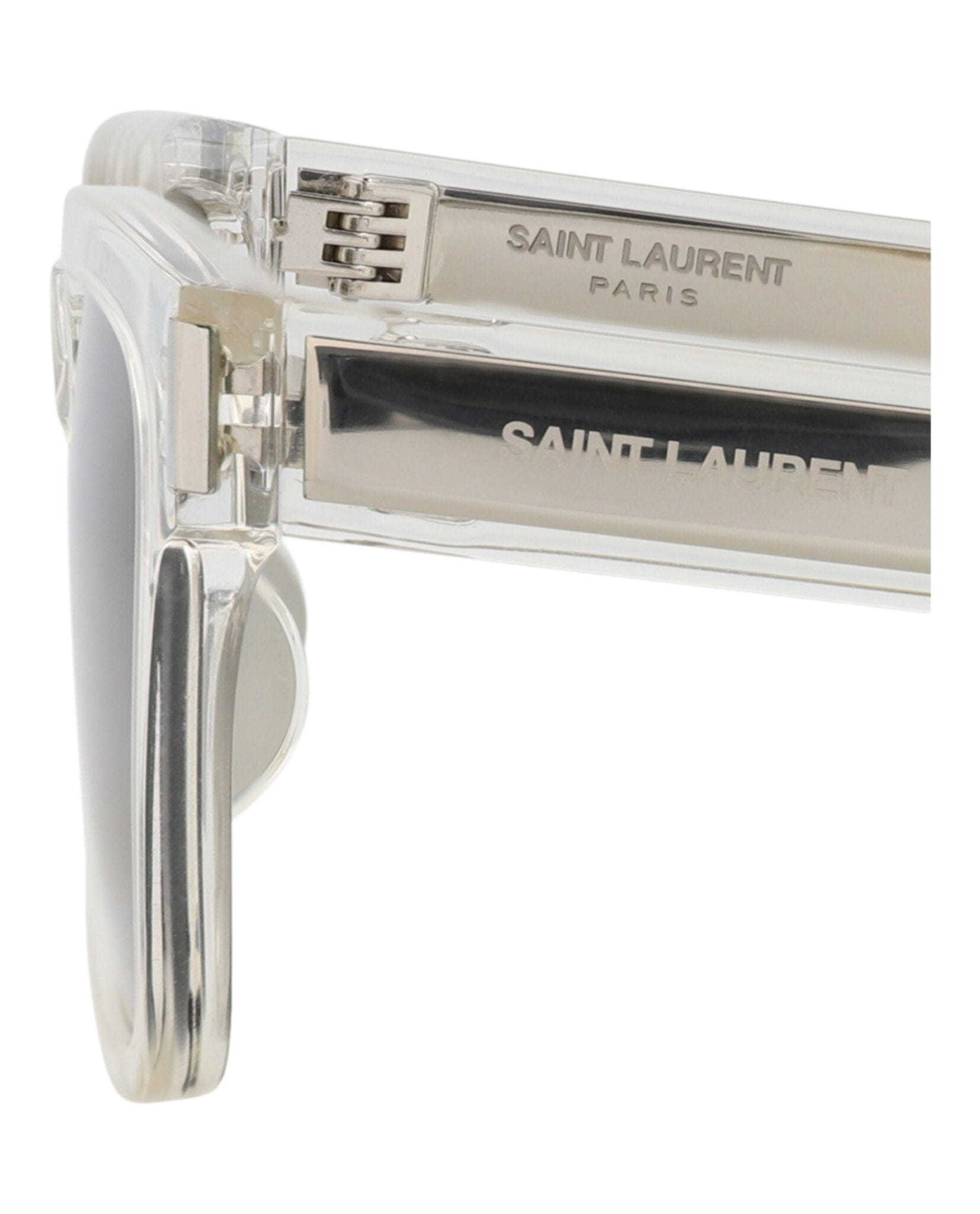Saint Laurent Unisex Square/Rectangle Crystal Crystal Green Fashion Designer Eyewear