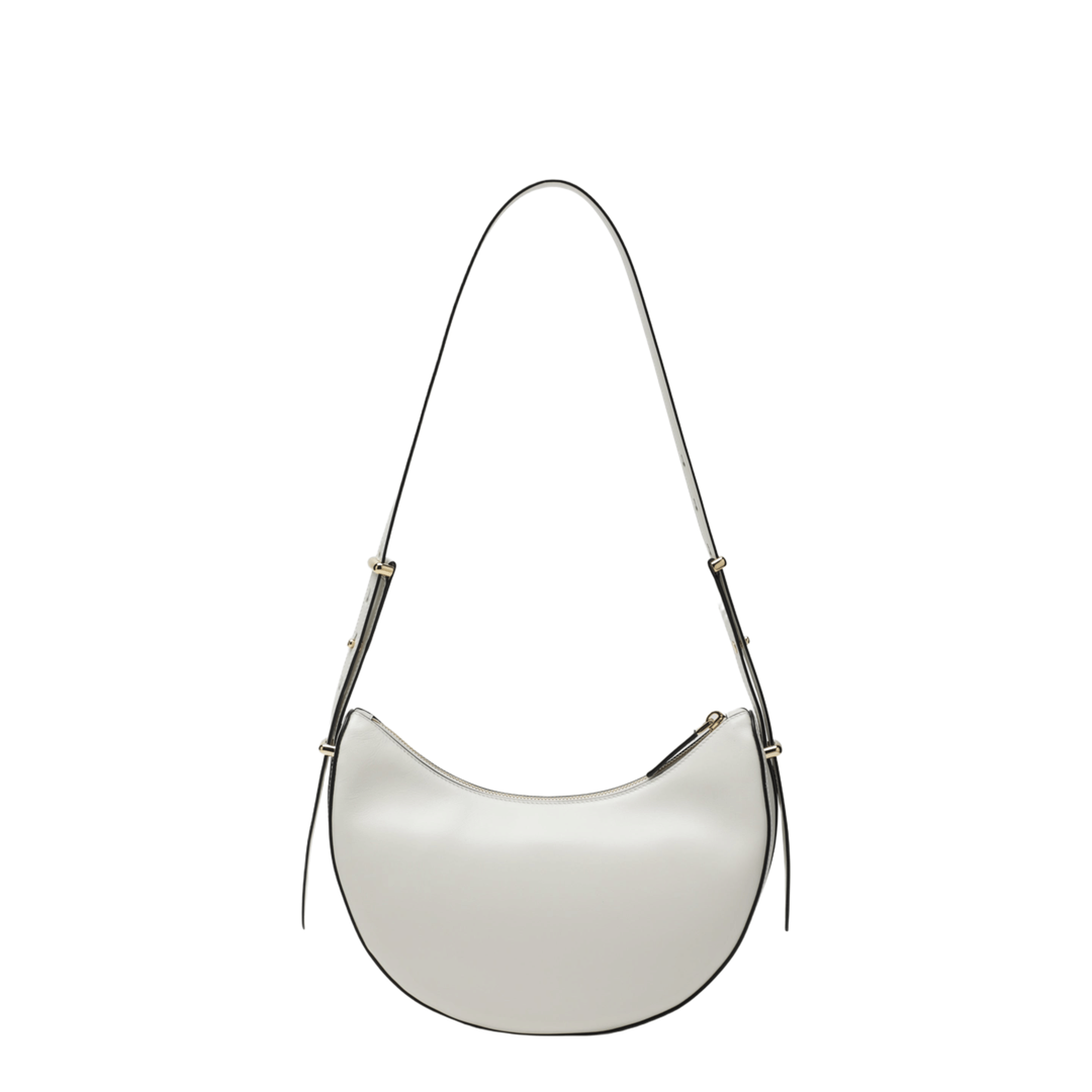 Prada Arqué Small Calfskin Shoulder Bags - White