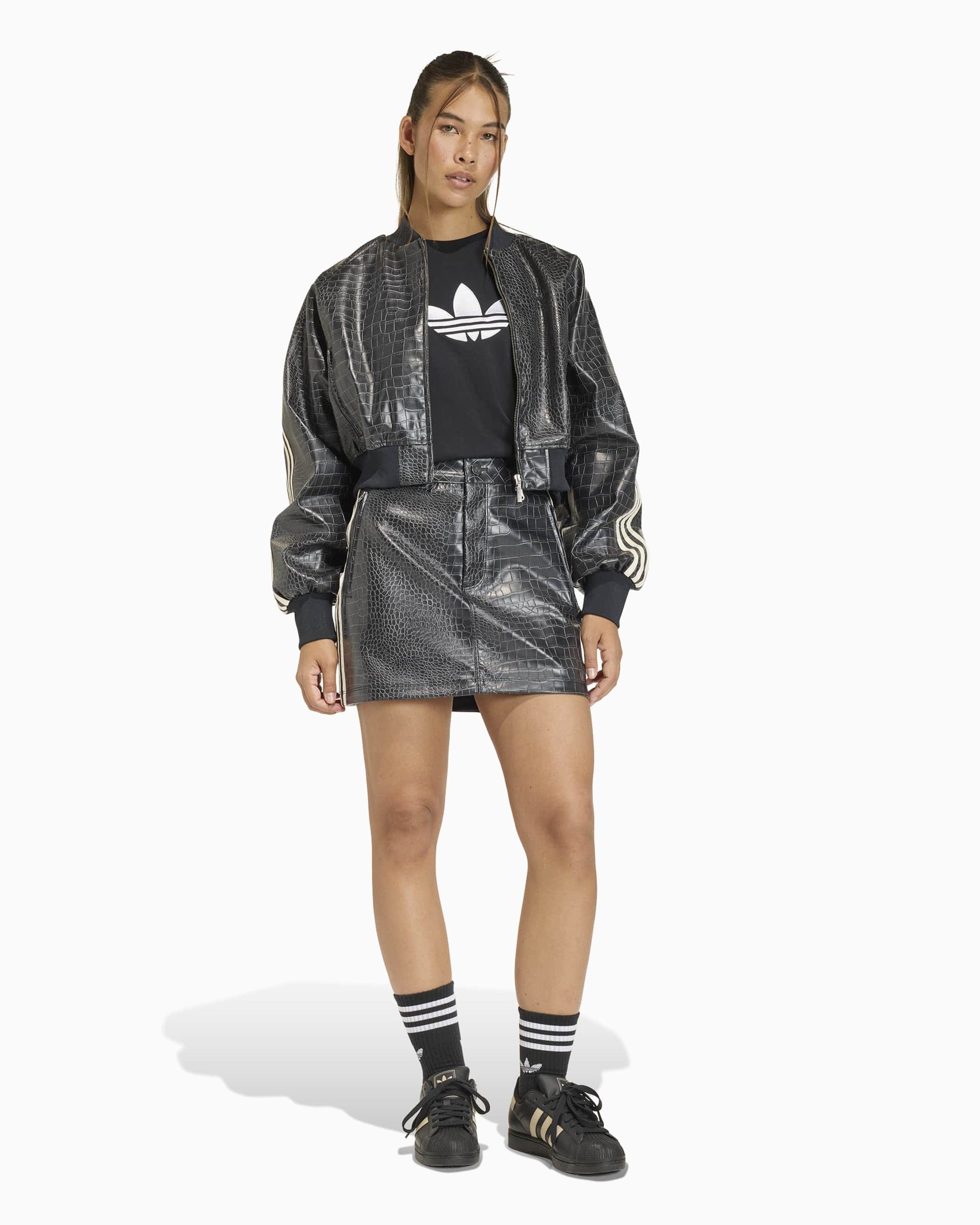 adidas Falda corta adidas Originals Pleather para mujer