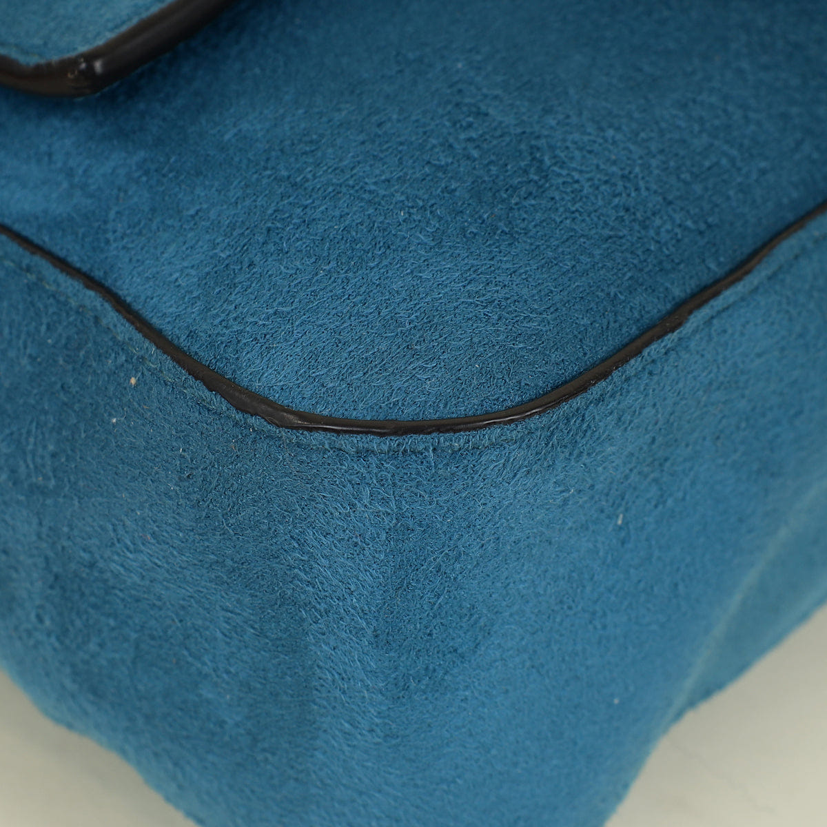 Fendi Teal Baguette Large Satchel Bag
