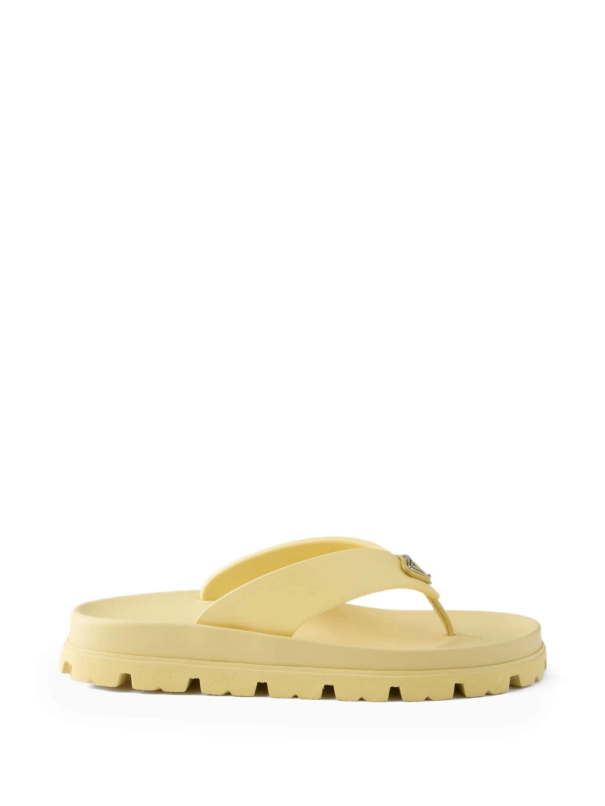 Prada enameled - triangle sandals