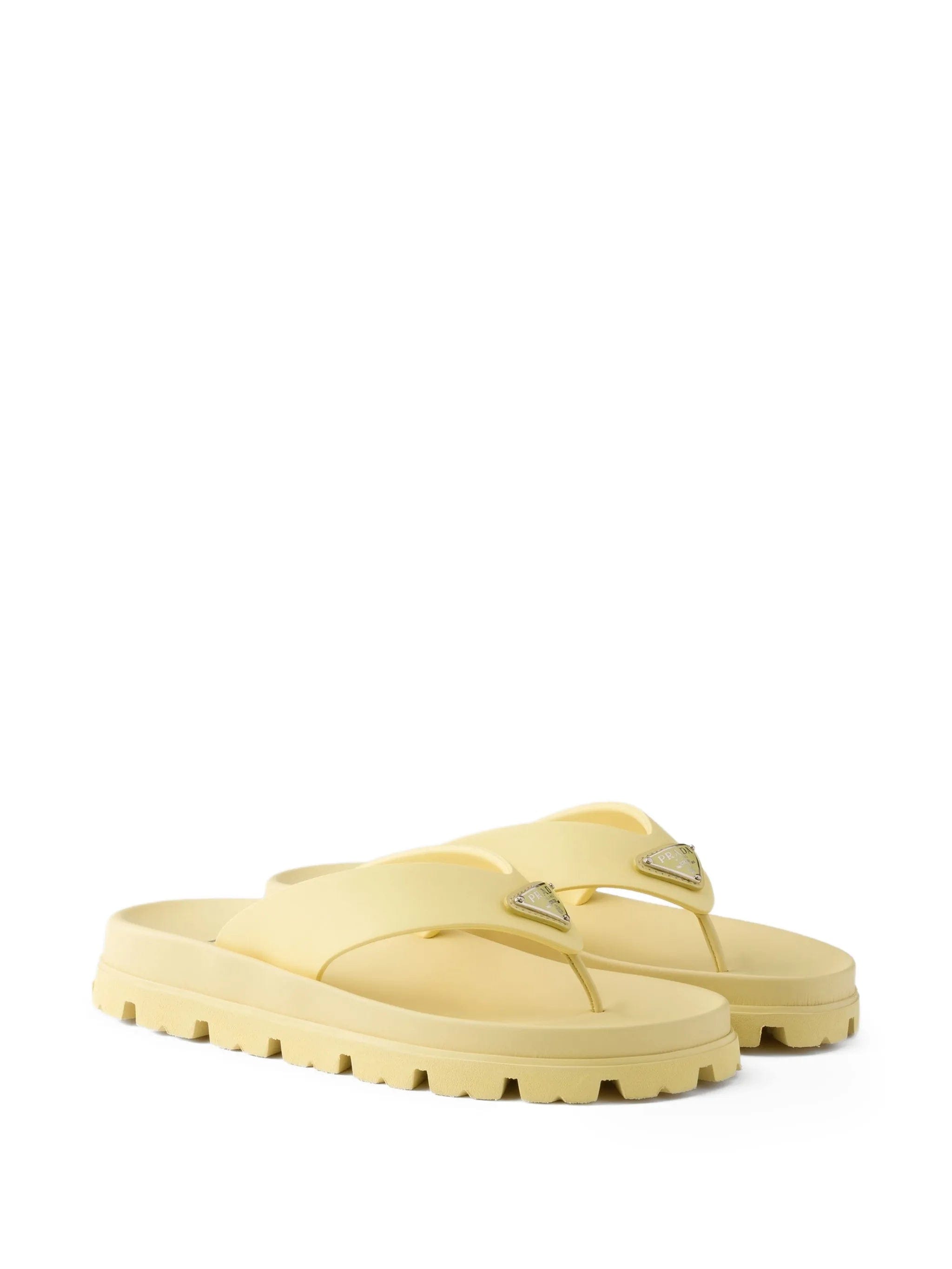 Prada enameled - triangle sandals