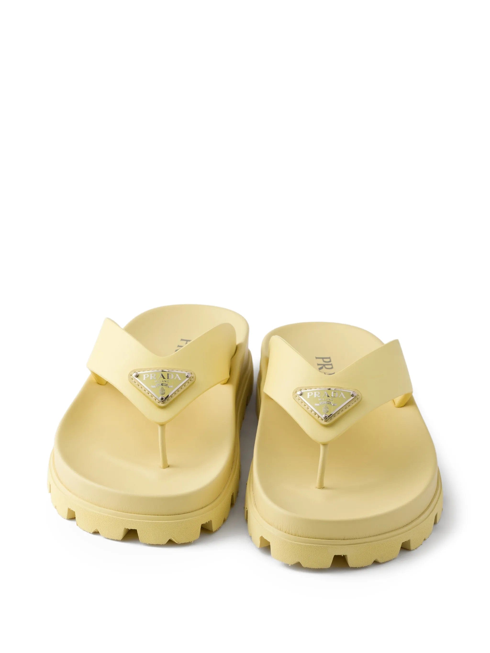 Prada enameled - triangle sandals