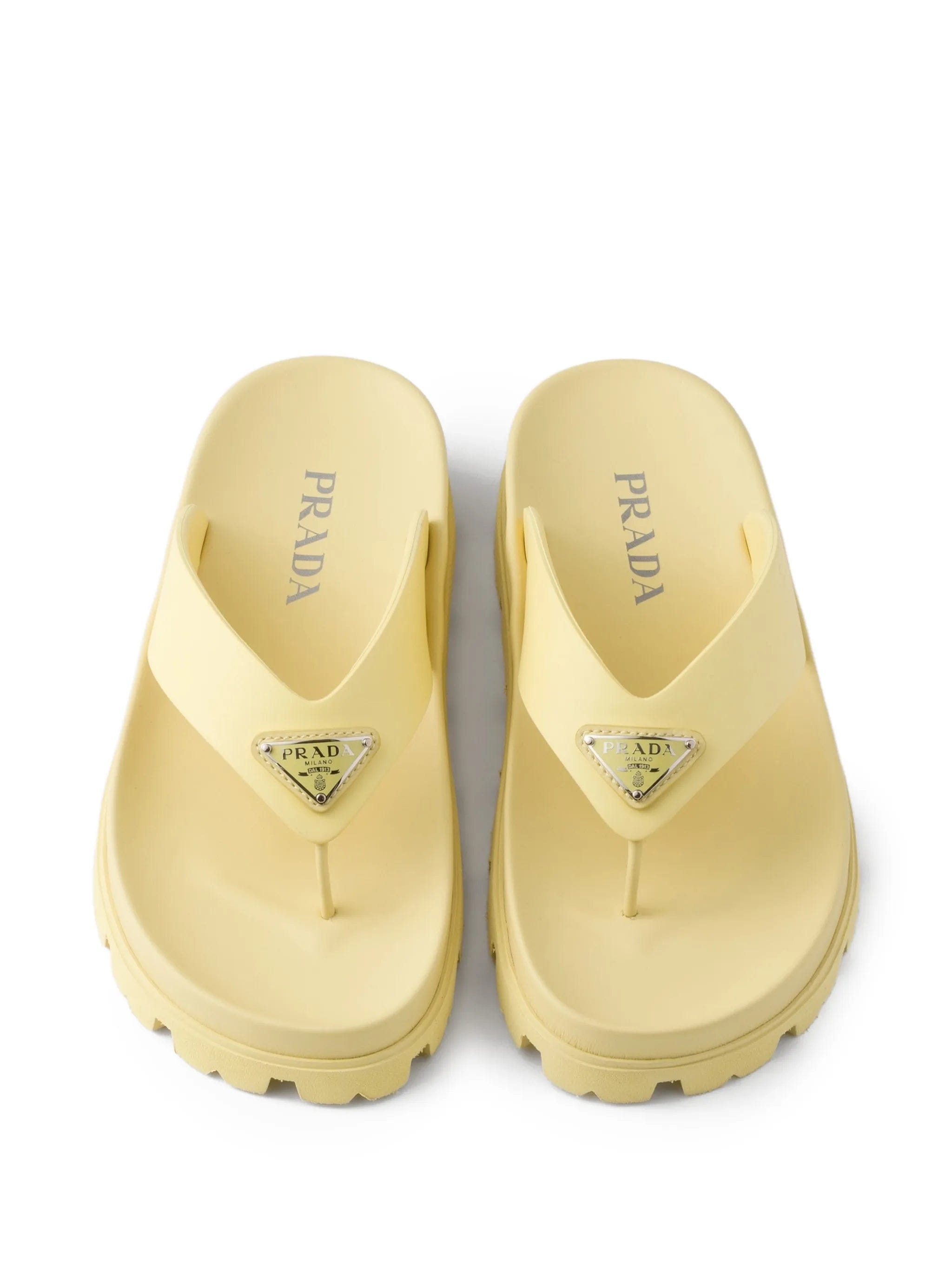 Prada enameled - triangle sandals