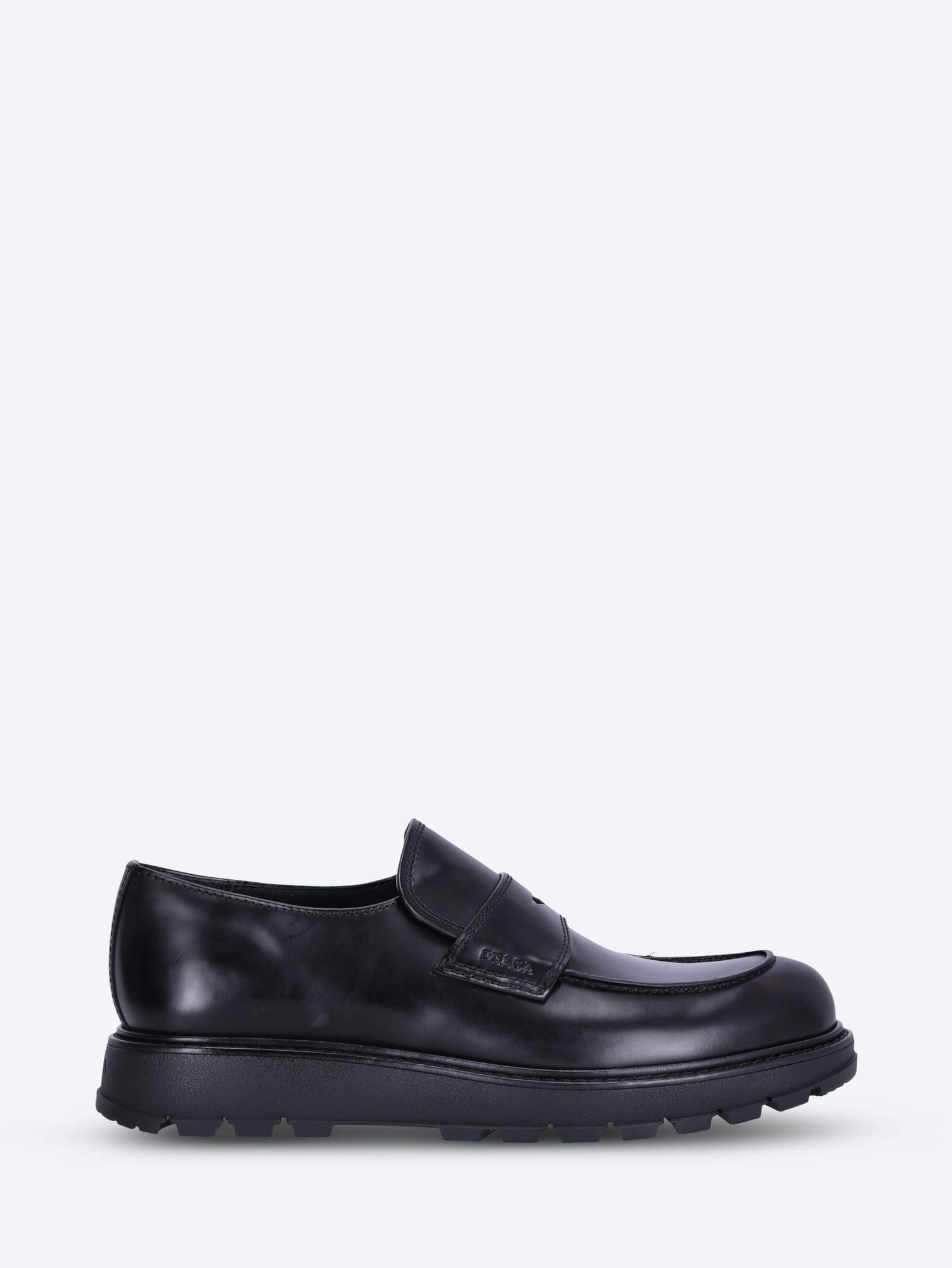 Prada Spazzolato rois leather loafers sho