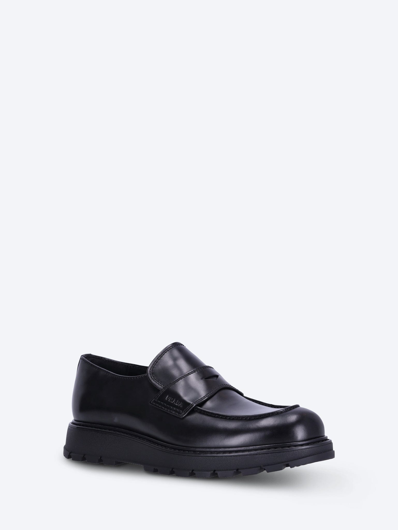 Prada Spazzolato rois leather loafers sho