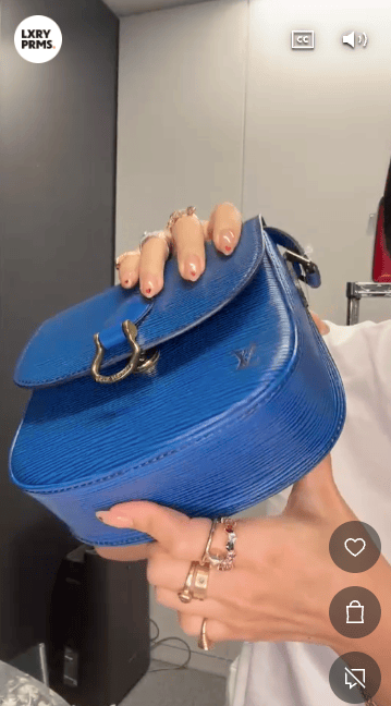 Louis Vuitton Epi Mini Saint Cloud Blue M52215 Pocket Peeling Edge Small Peeling B0926BFQ26