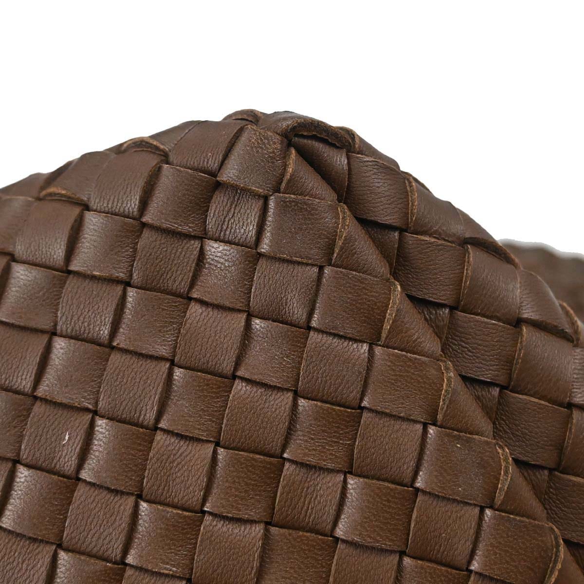 Bottega Veneta Brown Leather Intrecciato Tote Handbag