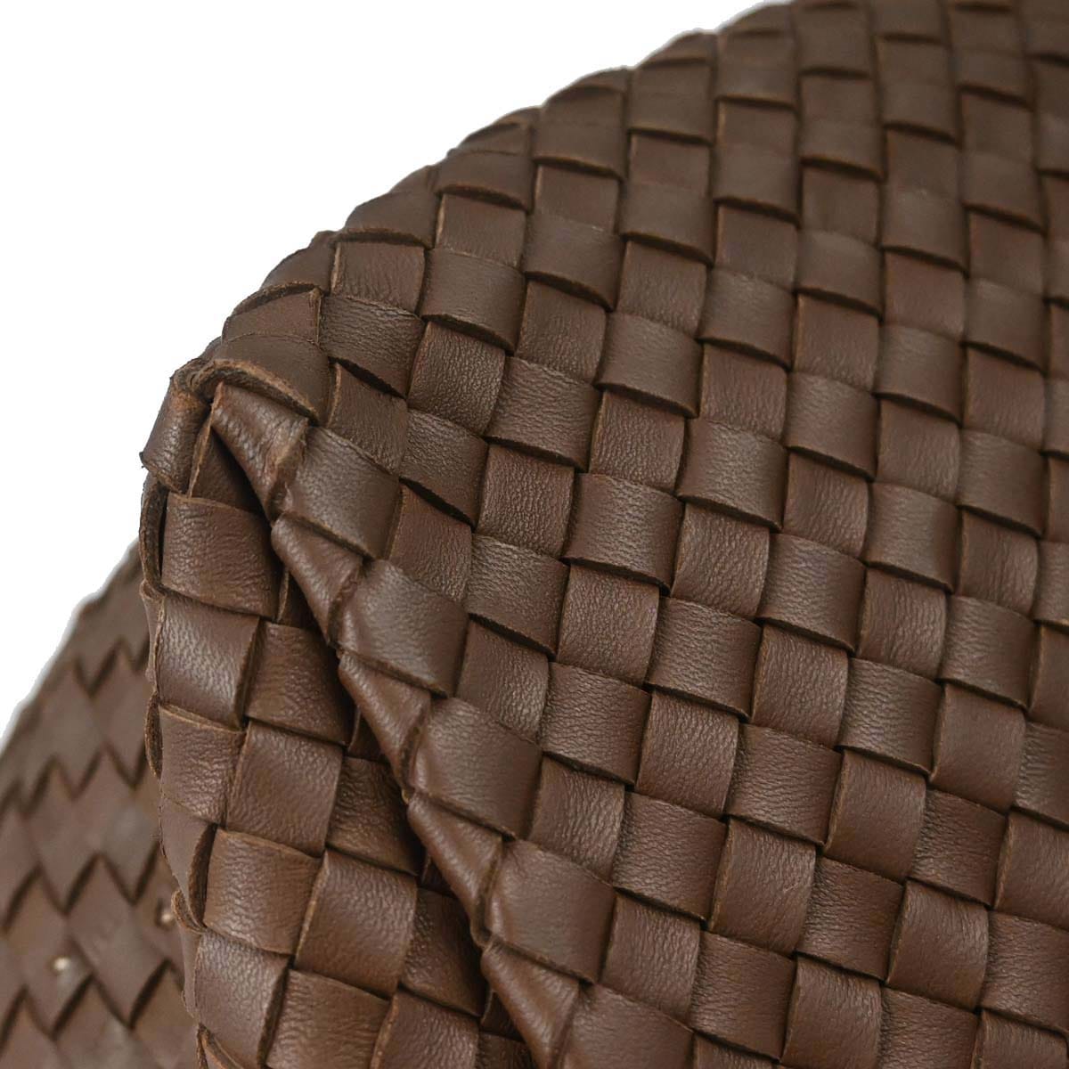 Bottega Veneta Brown Leather Intrecciato Tote Handbag