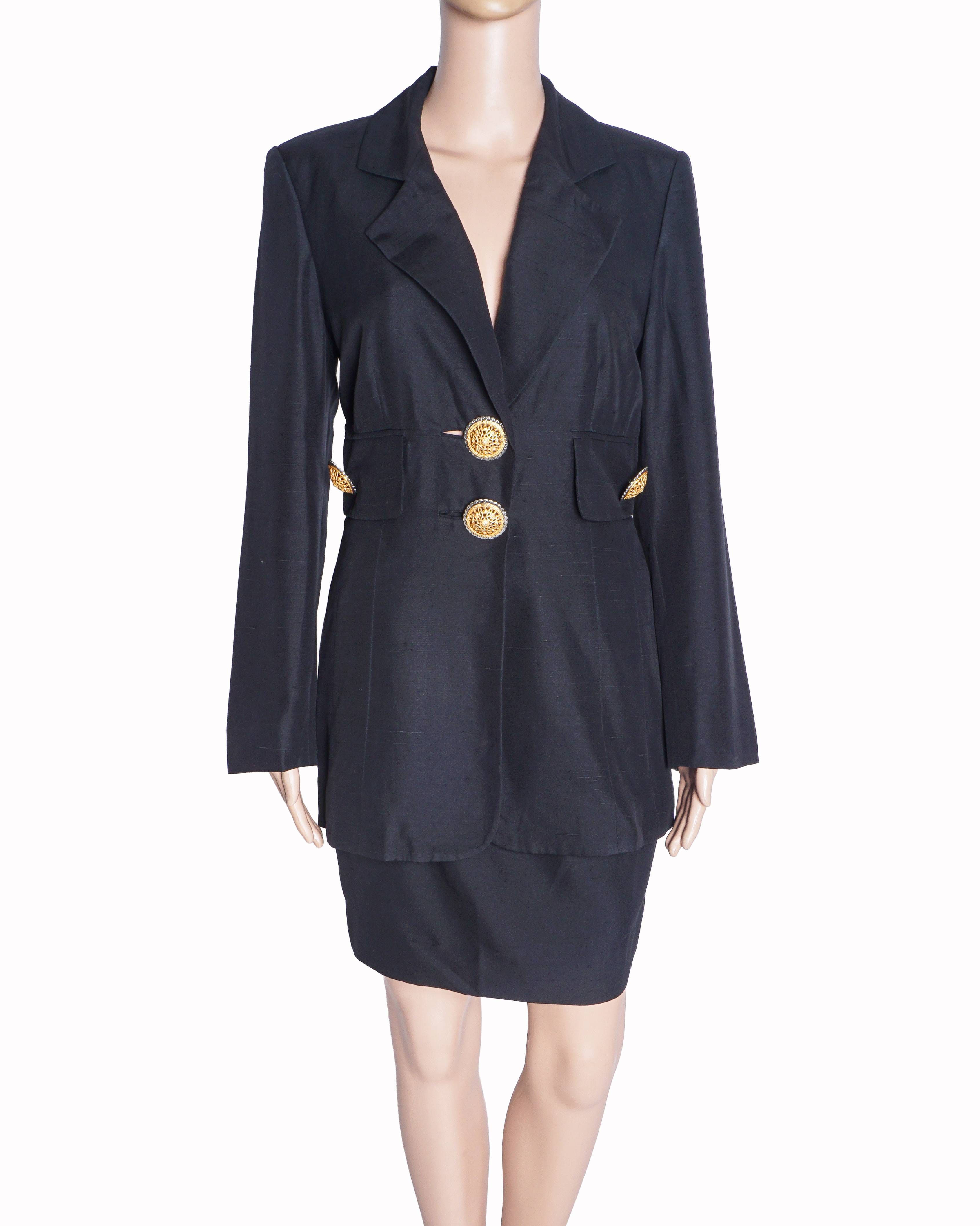 Dior Christian Dior Black blazer and skirt set