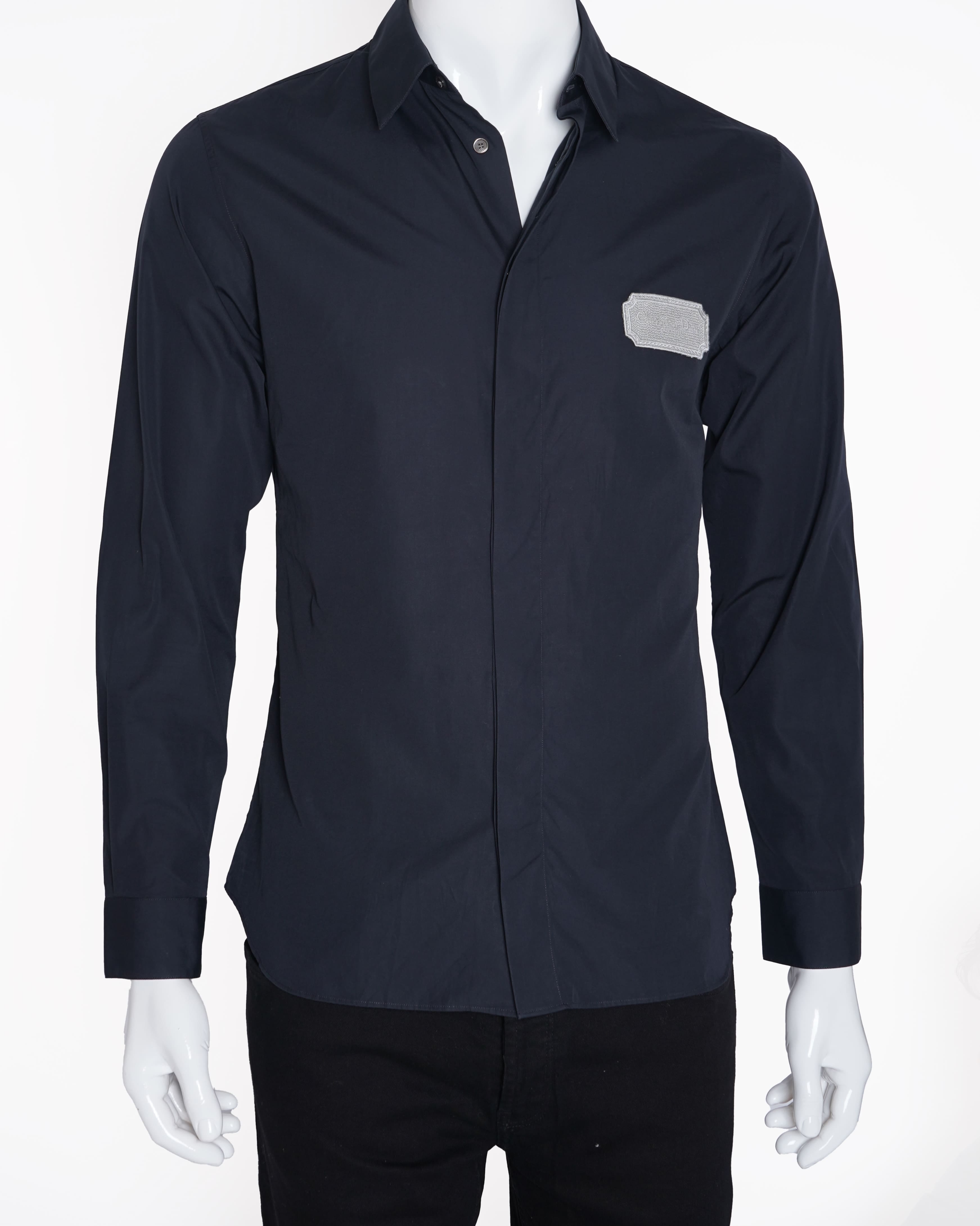 Dior Christian Dior Shirt In Deep Blue