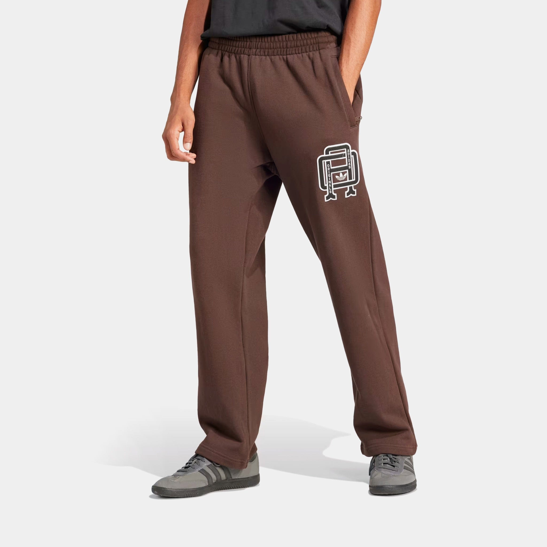 adidas Varsity Essentials Pants Mens Sweatpants (Brown/White)