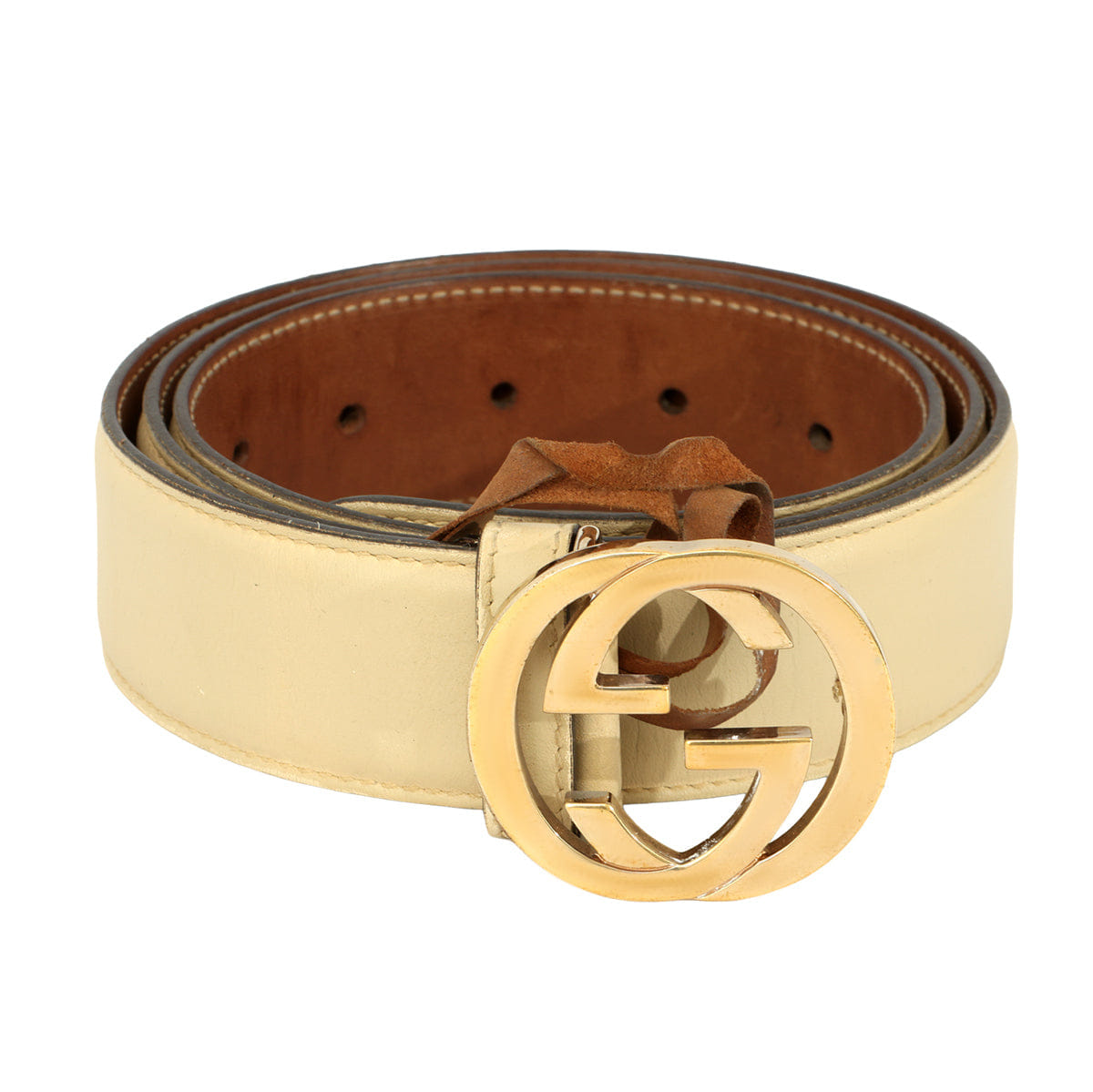 GUCCI GG 95 cm I 38 INCHESINTERLOCKING BUCKLE BELT