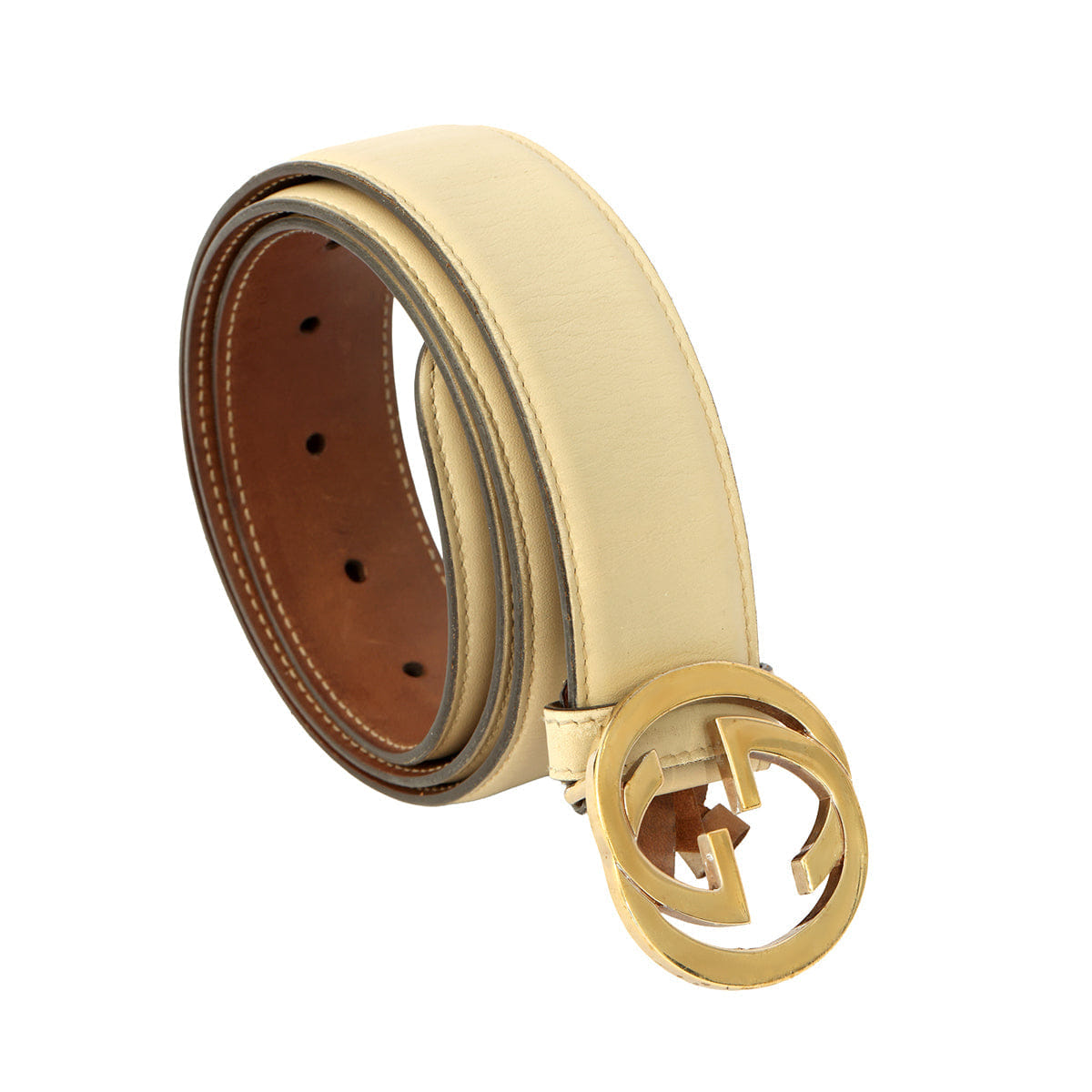 GUCCI GG 95 cm I 38 INCHESINTERLOCKING BUCKLE BELT