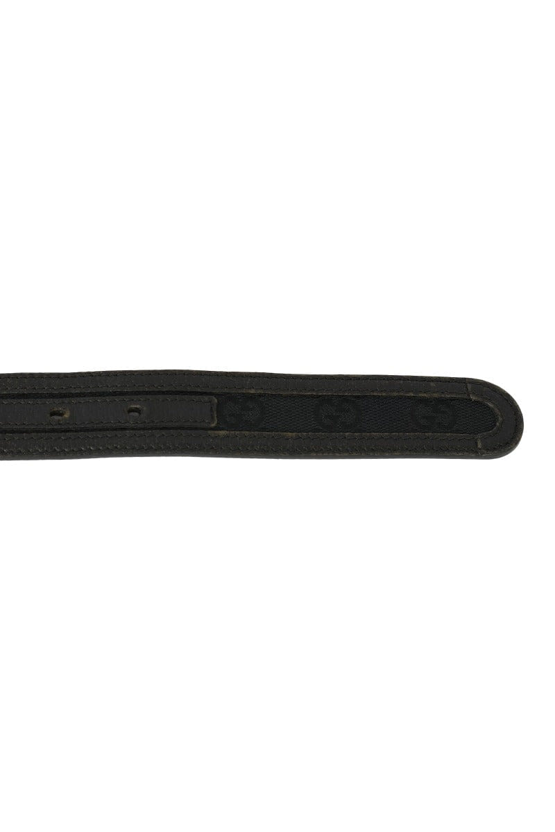 Gucci Size - 85 cm/ 34 Inch Monogram Canvas And Leather Gg Interlocking Buckle Belt