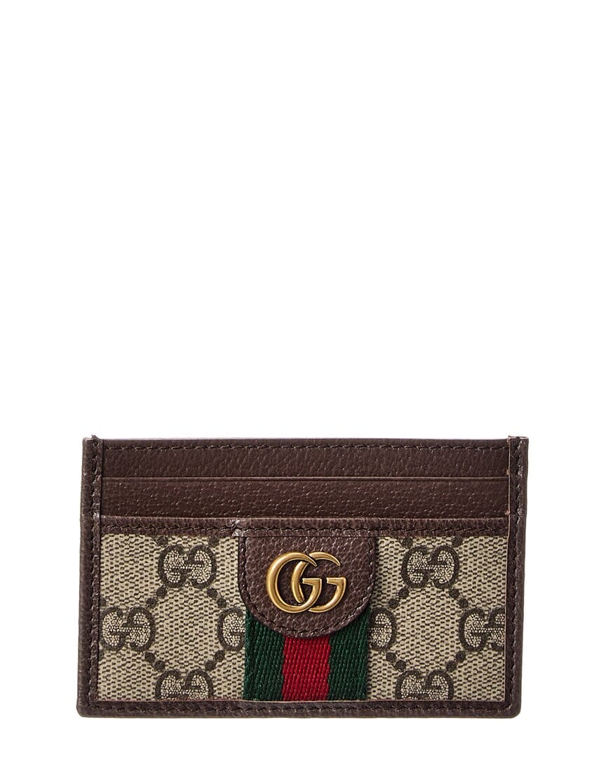 Gucci Ophidia Gg Supreme Canvas & Leather Card Case