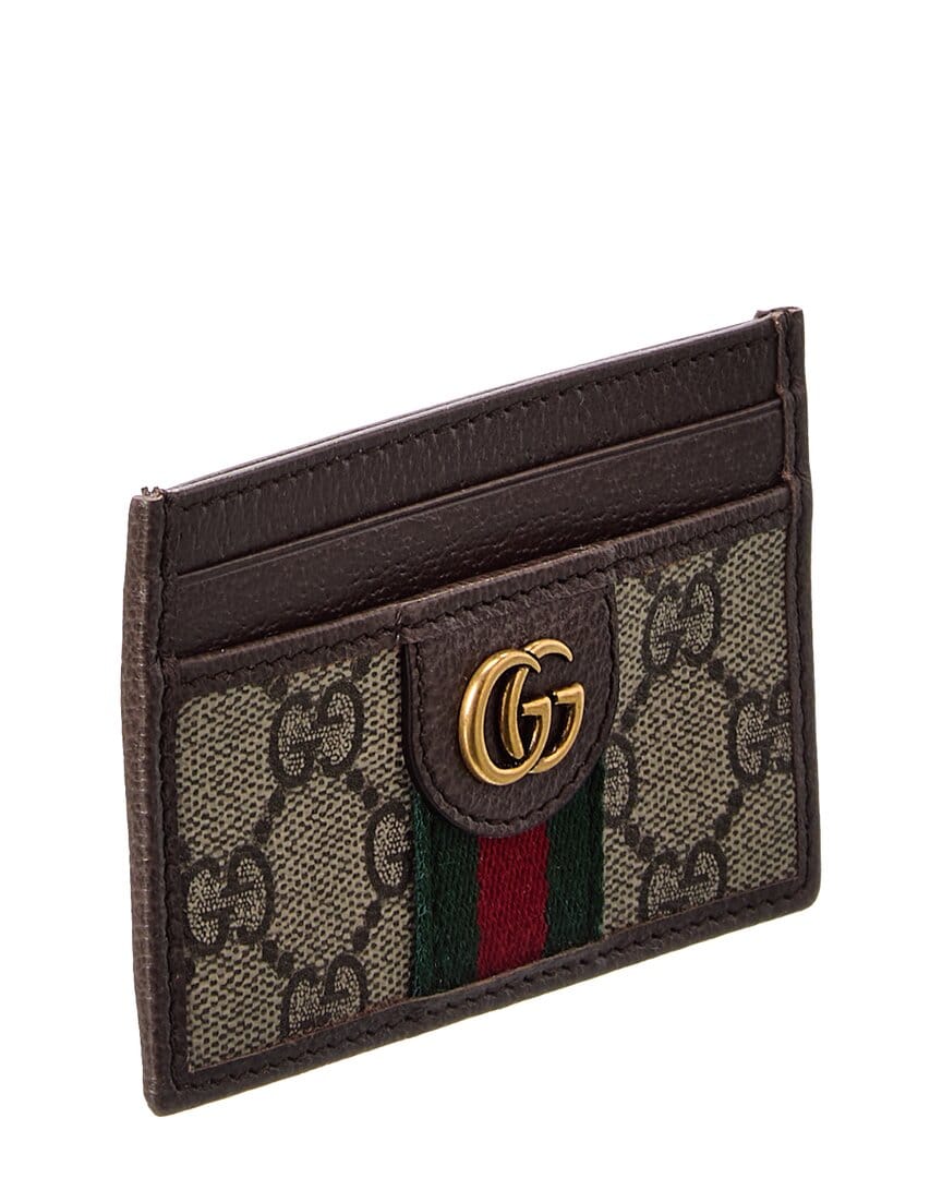 Gucci Ophidia Gg Supreme Canvas & Leather Card Case