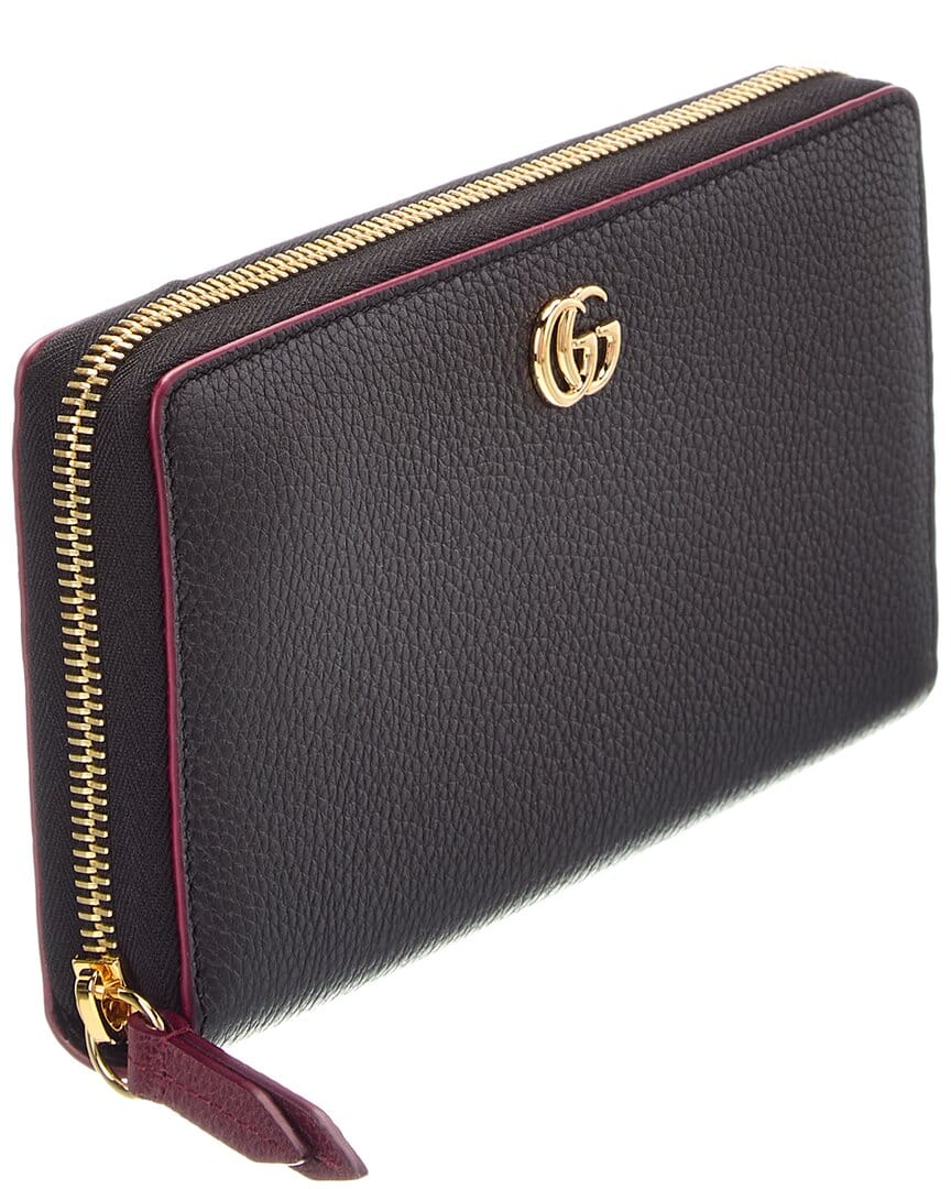Gucci Gg Marmont Leather Zip Around Wallet