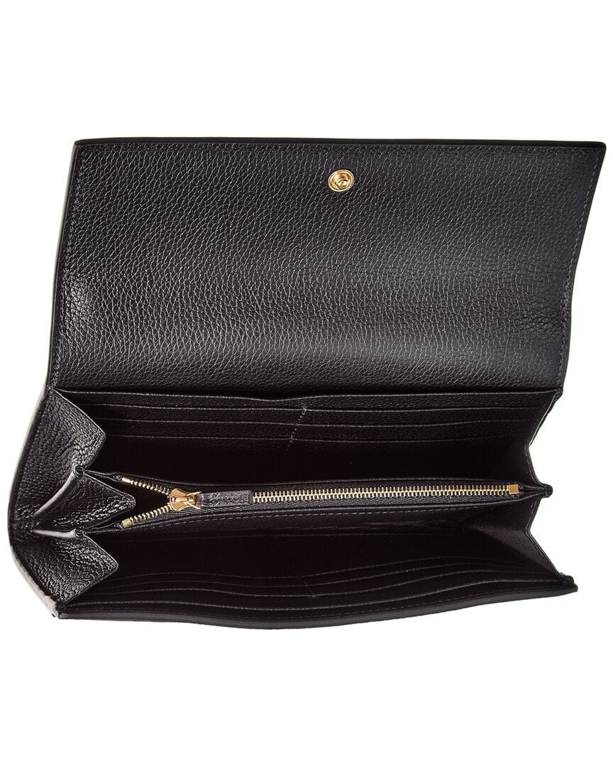 Gucci Gg Marmont Gg Supreme Canvas & Leather Continental Wallet