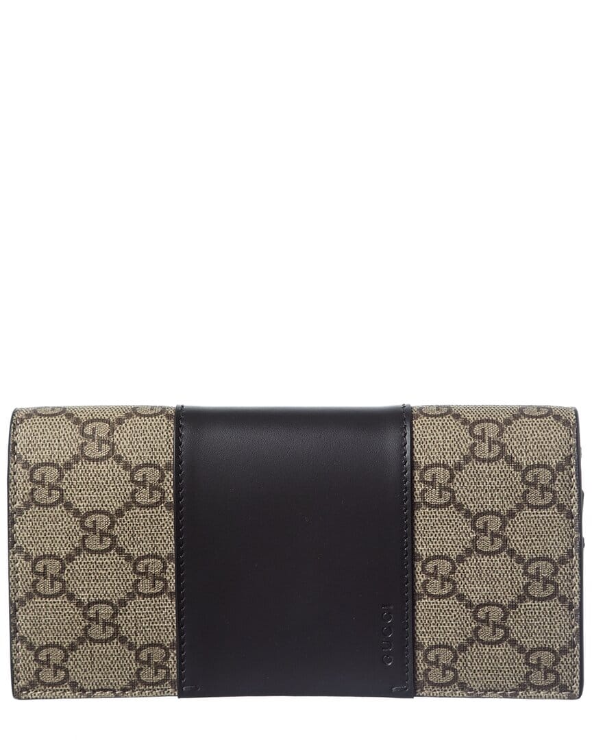 Gucci Gg Supreme Canvas & Leather Wallet