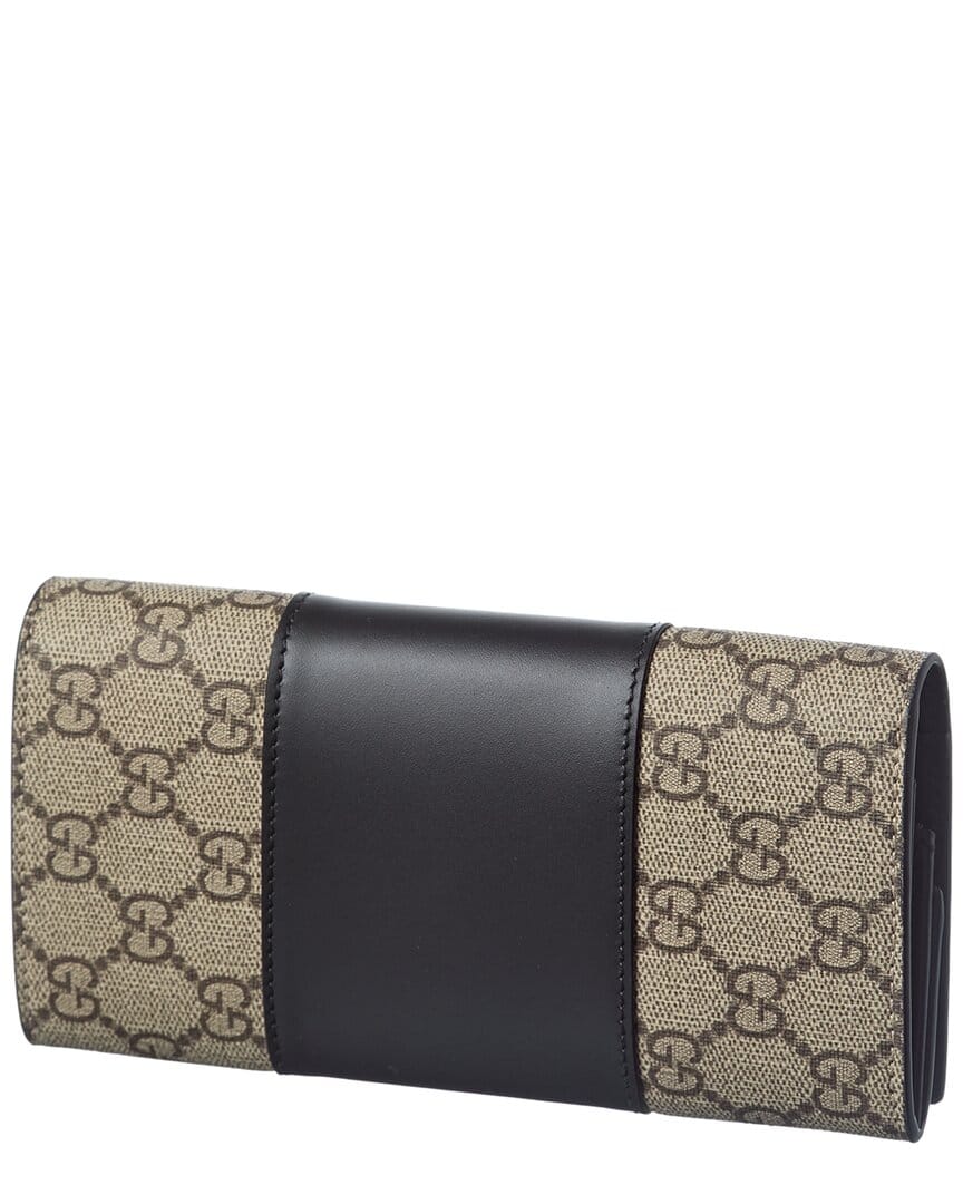 Gucci Gg Supreme Canvas & Leather Wallet