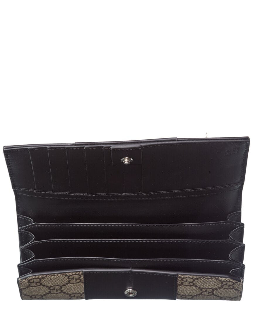 Gucci Gg Supreme Canvas & Leather Wallet