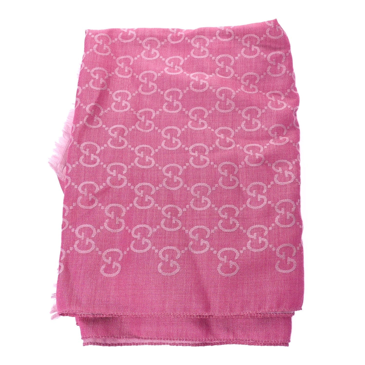 Gucci Wool Silk GG Monogram GGNat Scarf Roseate