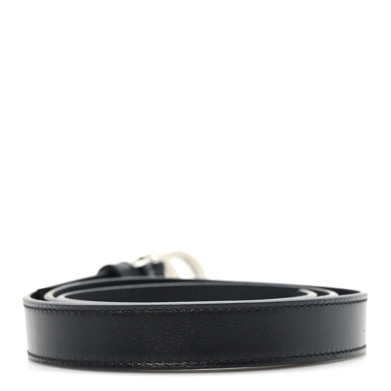 Gucci Calfskin Double G 20 mm Belt 80 32 Black