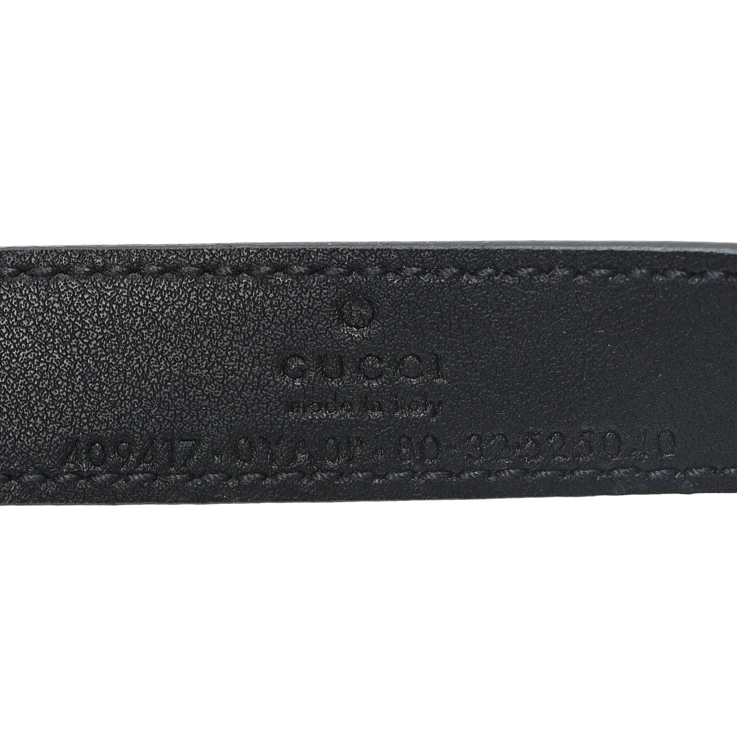 Gucci Calfskin Double G 20 mm Belt 80 32 Black
