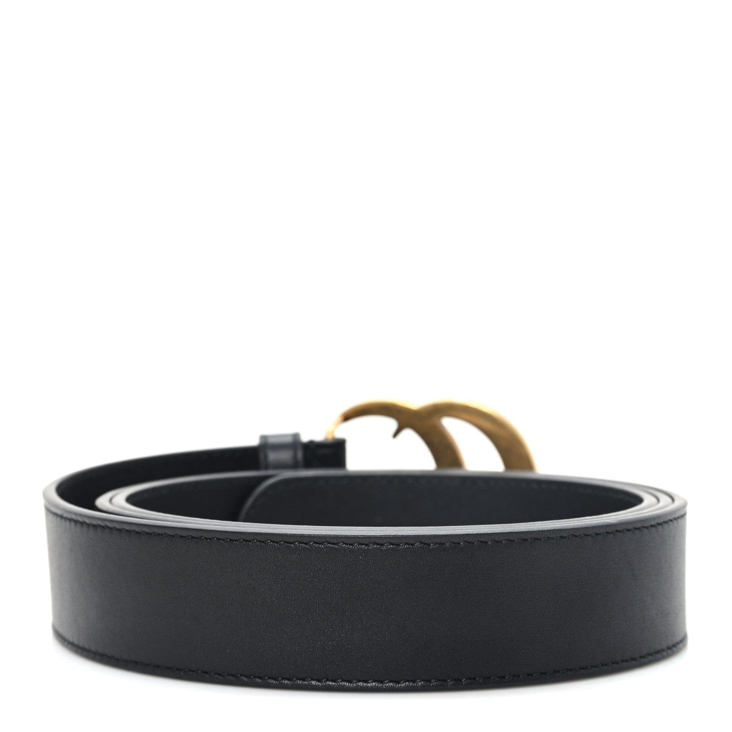 Gucci Calfskin Double G 30 mm Belt 105 42 Black
