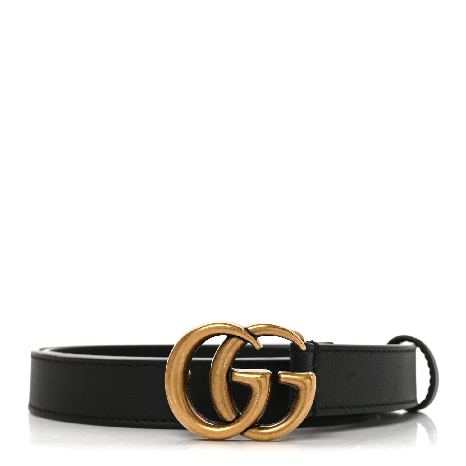 Gucci Calfskin Double G 20 mm Belt 65 26 Black