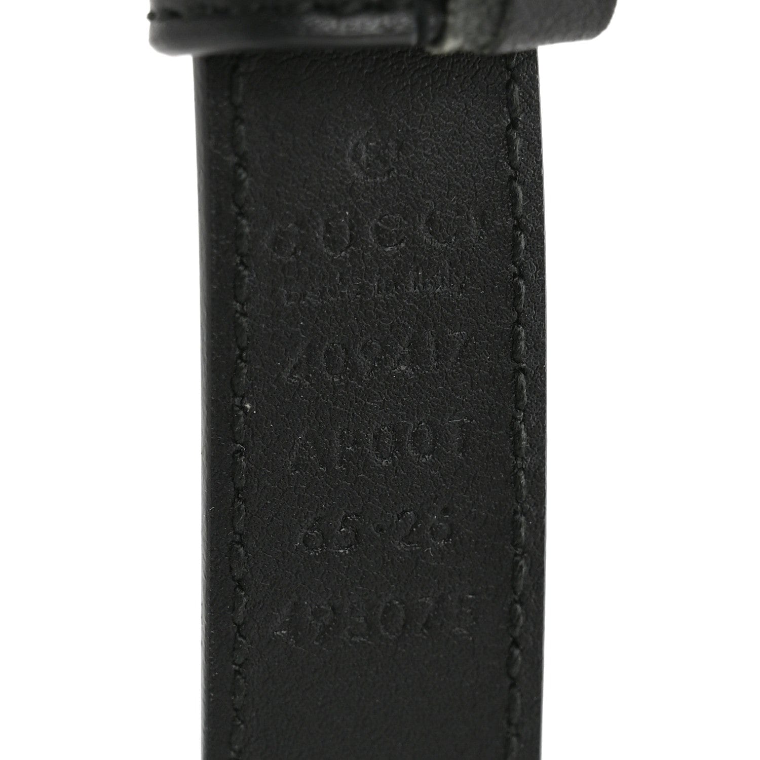 Gucci Calfskin Double G 20 mm Belt 65 26 Black