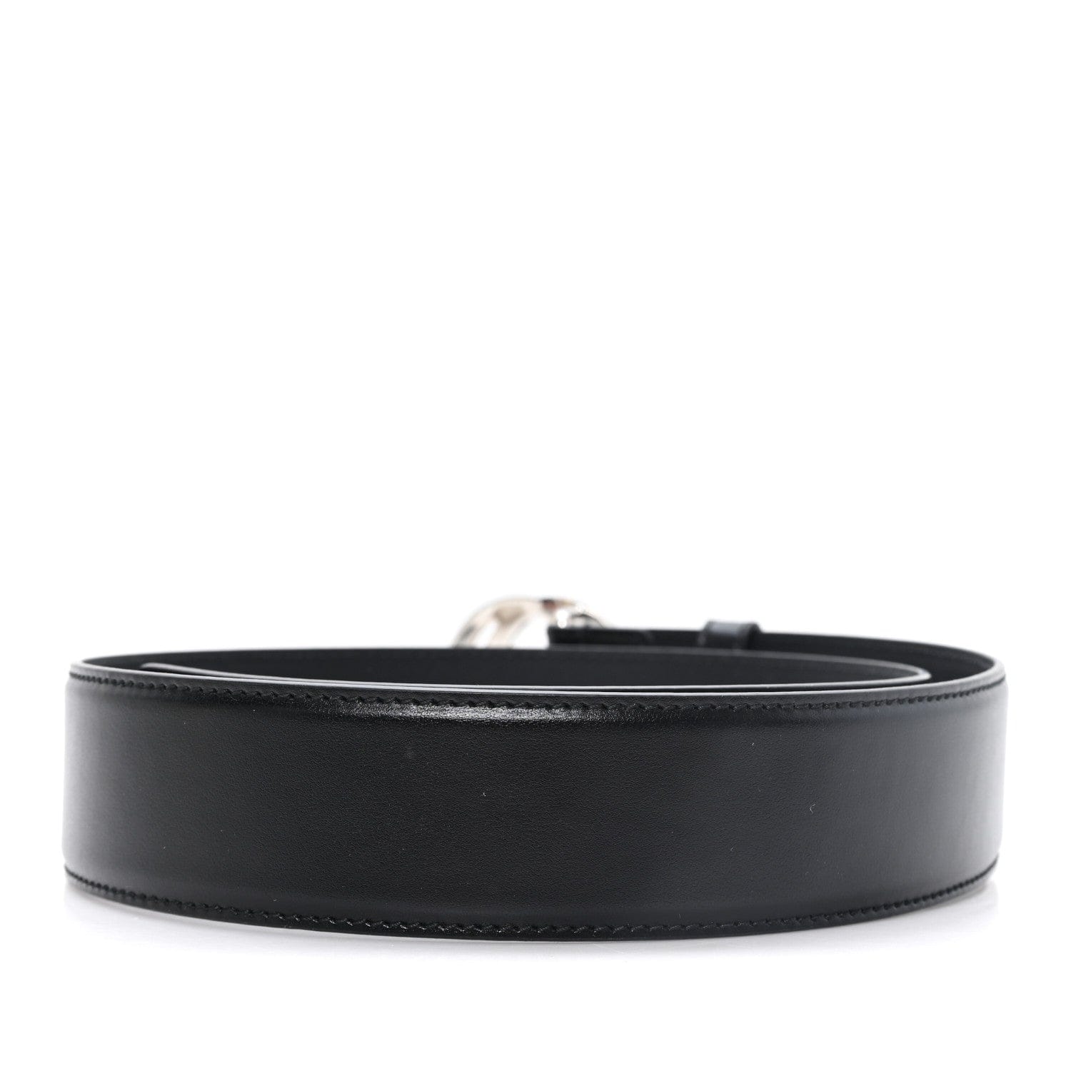 Gucci Plutone Calfskin Interlocking G 40 mm Belt 80 32 Black