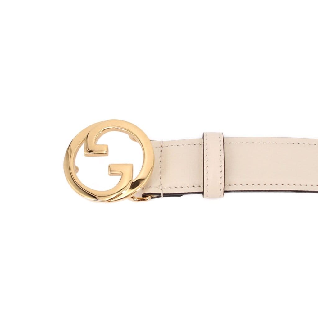 Gucci INTERLOCKING G BELTS CREAM M | 95 | 38