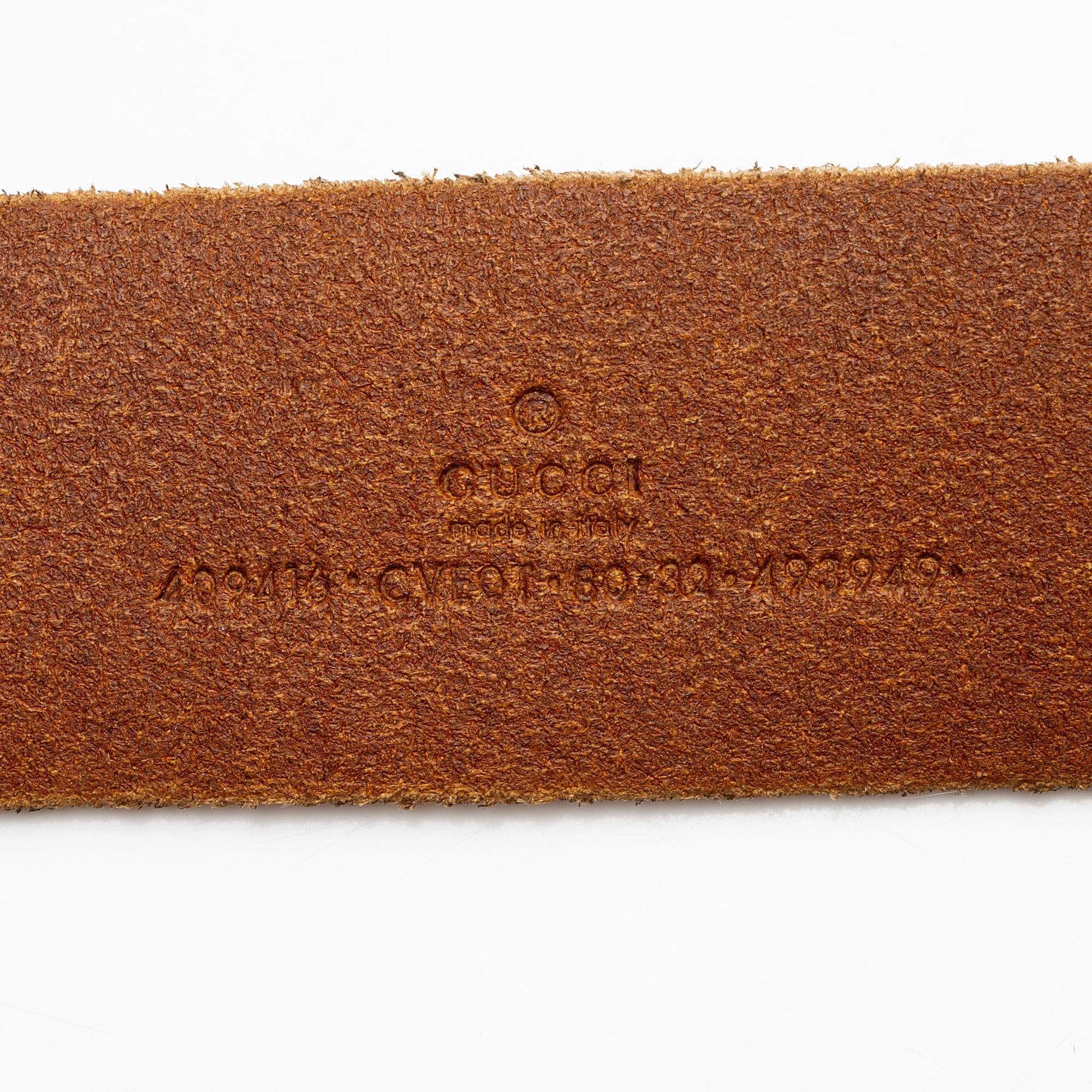 Gucci Distressed Leather GG Marmont Belt