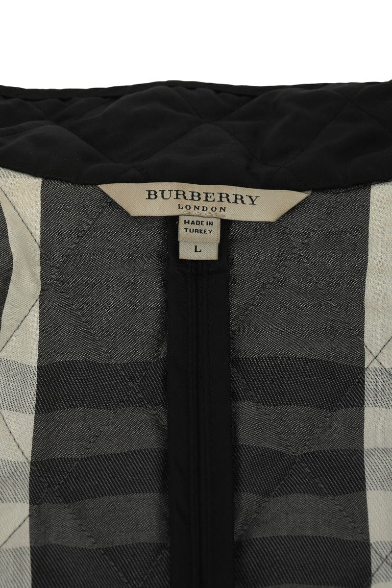 Burberry Size L Short Black Size Large Zip - Up Quilted Jacket