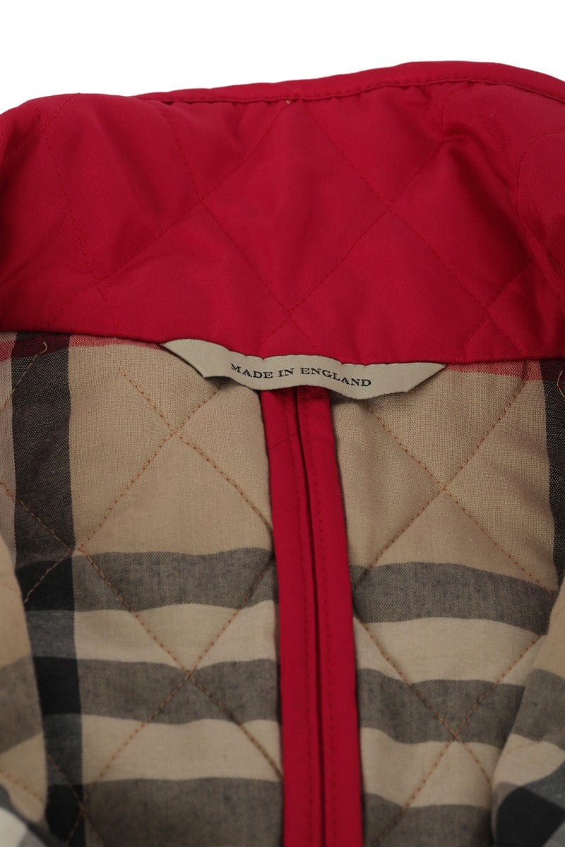 Burberry Size L Short Crimson Size Large Quilted Jacket