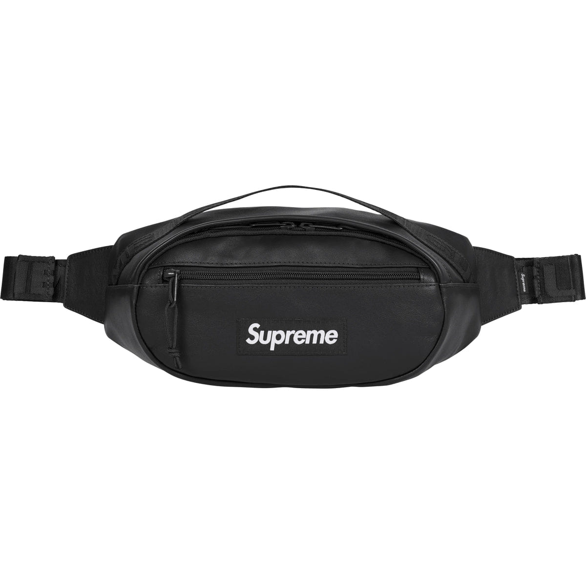 Supreme Leather Waist Bag Black